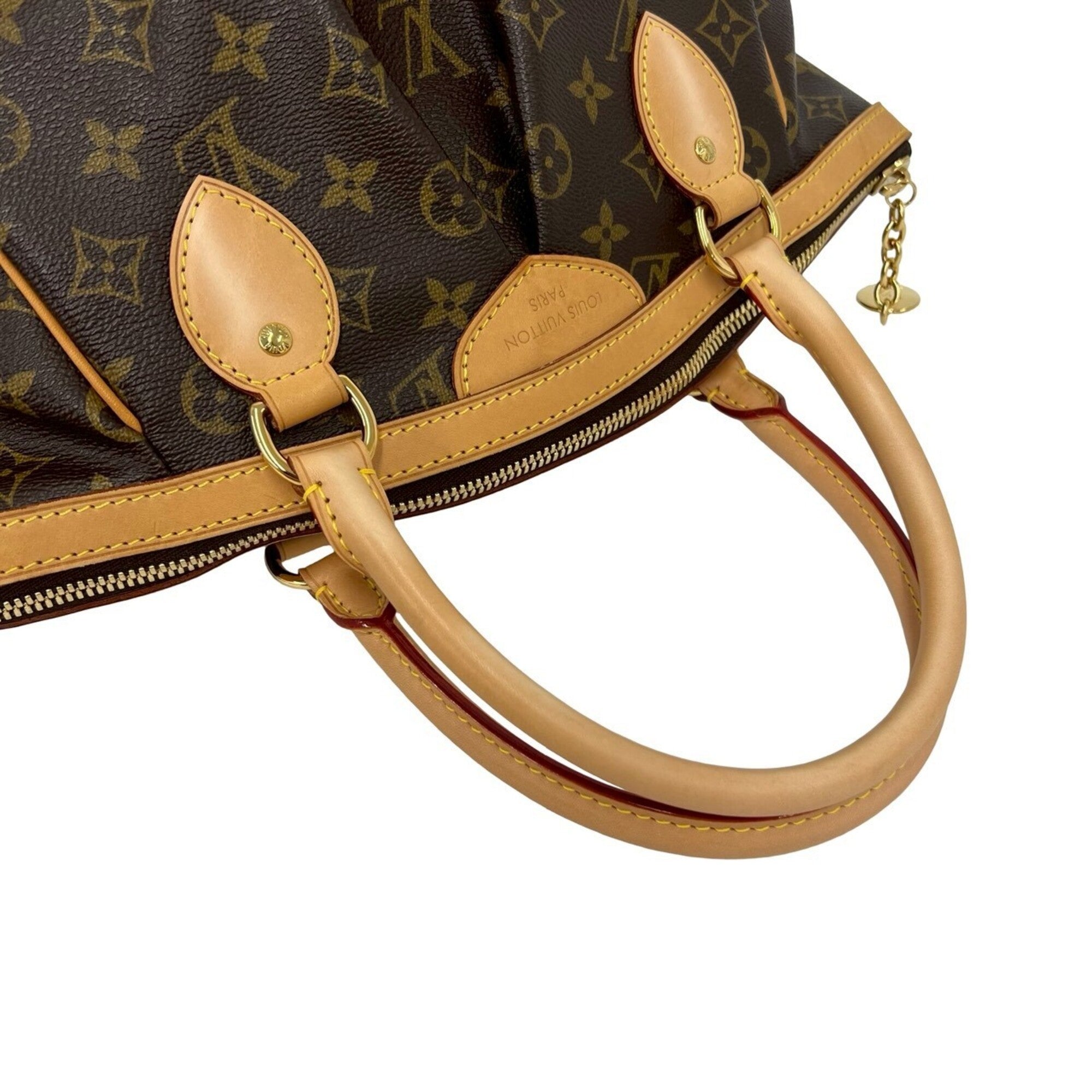 Louis Vuitton Brown Pvc Leather Boston Bag Handbag Tote Bag (Pre-Owned)