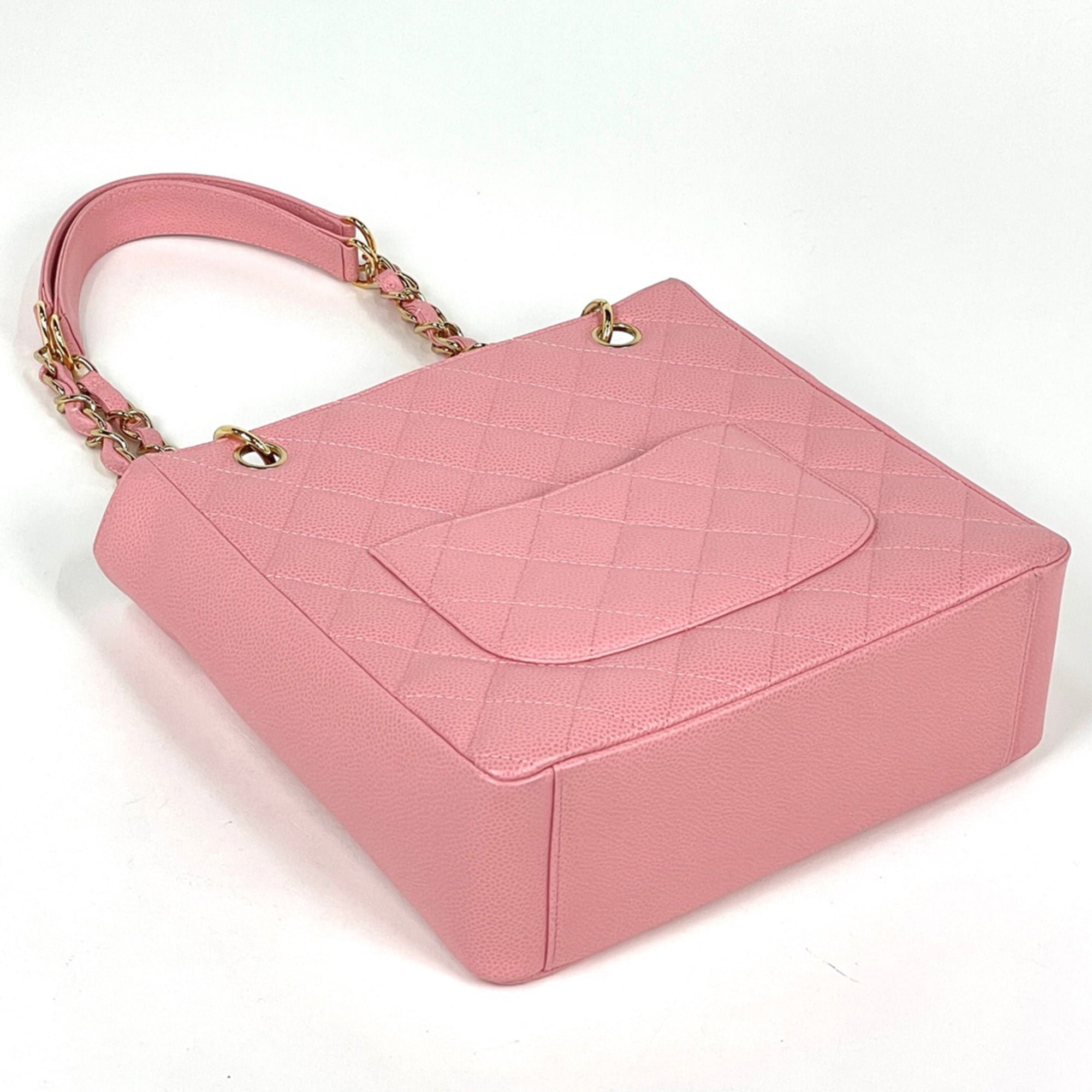 Chanel Matelasse Pink Grained Calfskin Tote Bag (Pre-Owned)