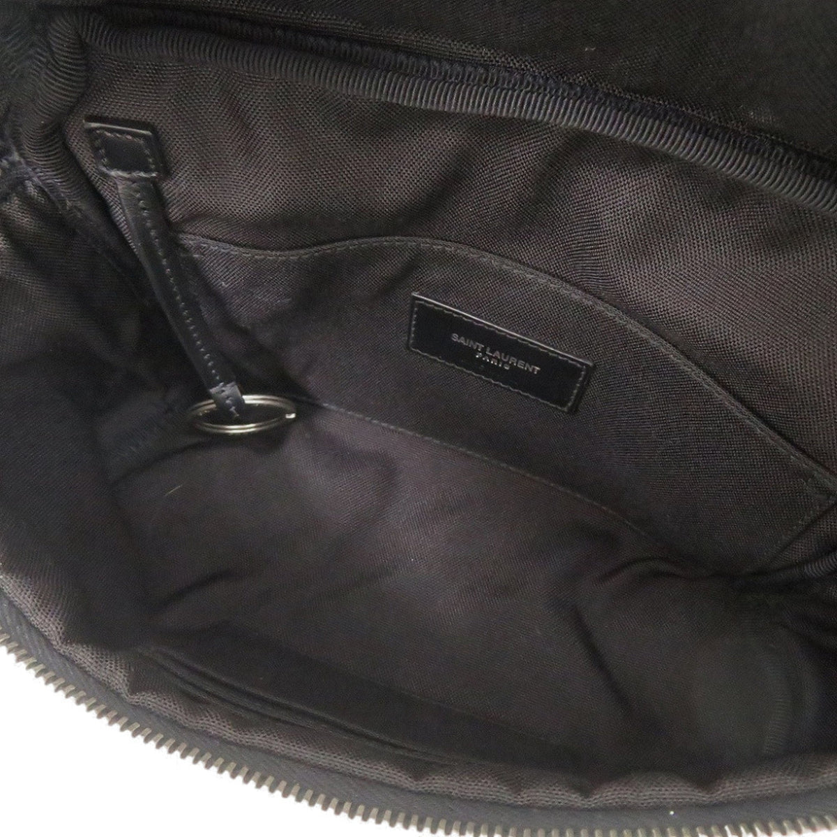 Yves Saint Laurent Black Cotton Leather Fanny Pack (Pre-Owned)