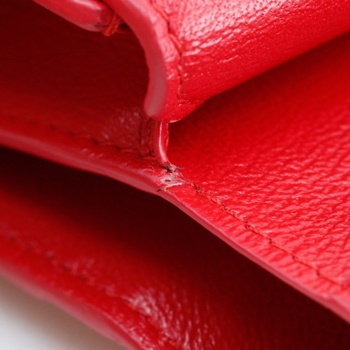 Balenciaga Red Color Leather Wallet (Bi-Fold) (Pre-Owned)