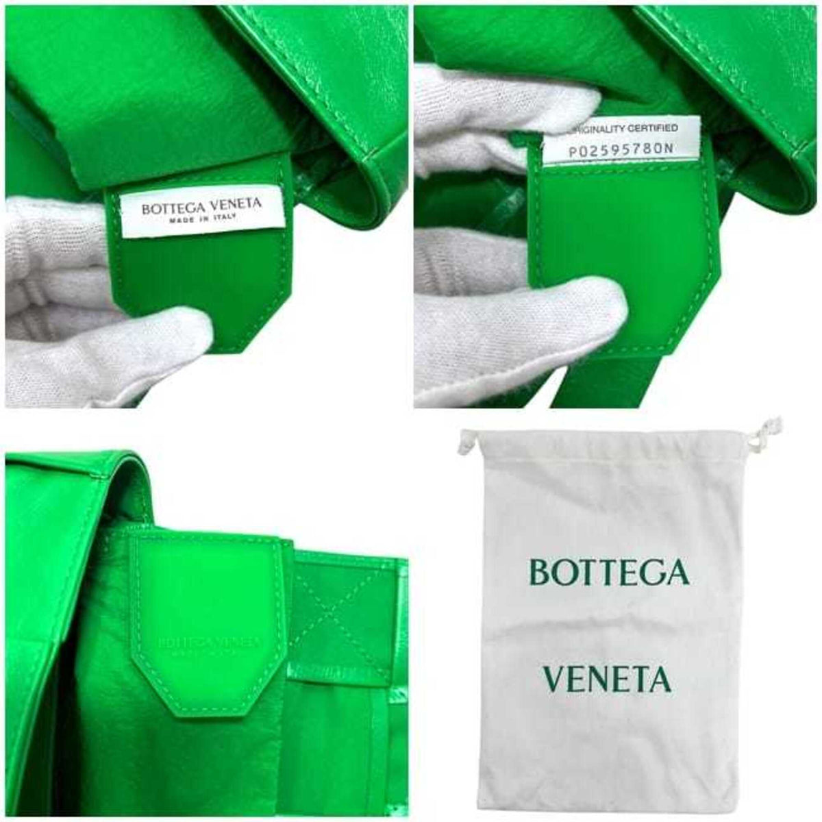 Bottega Veneta Green Leather Shoulder Bag (Pre-Owned)