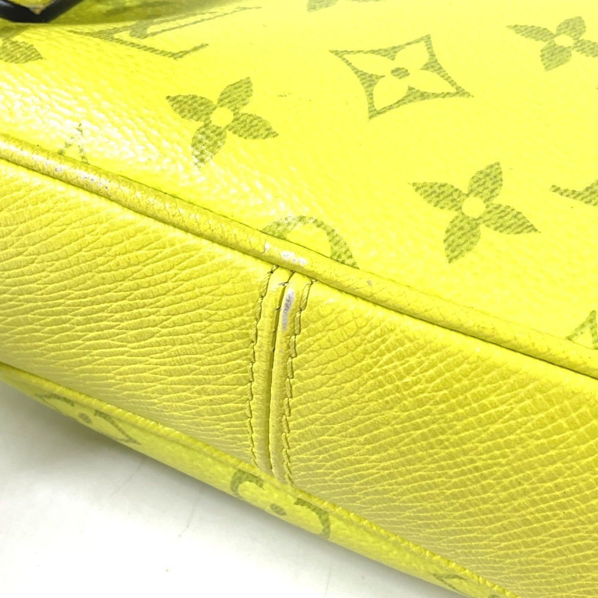 Louis Vuitton Yellow Taigarama Monogram Canvas Shoulder Bag Sling Bag (Pre-Owned)