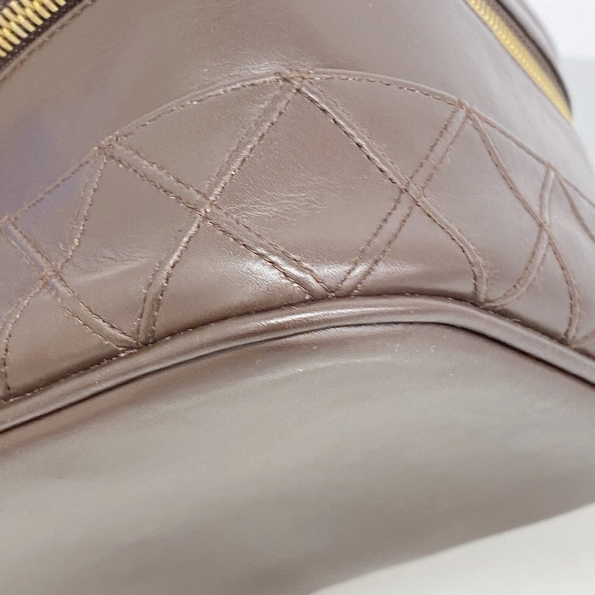 Chanel Brown Leather Pouch (Pre-Owned)