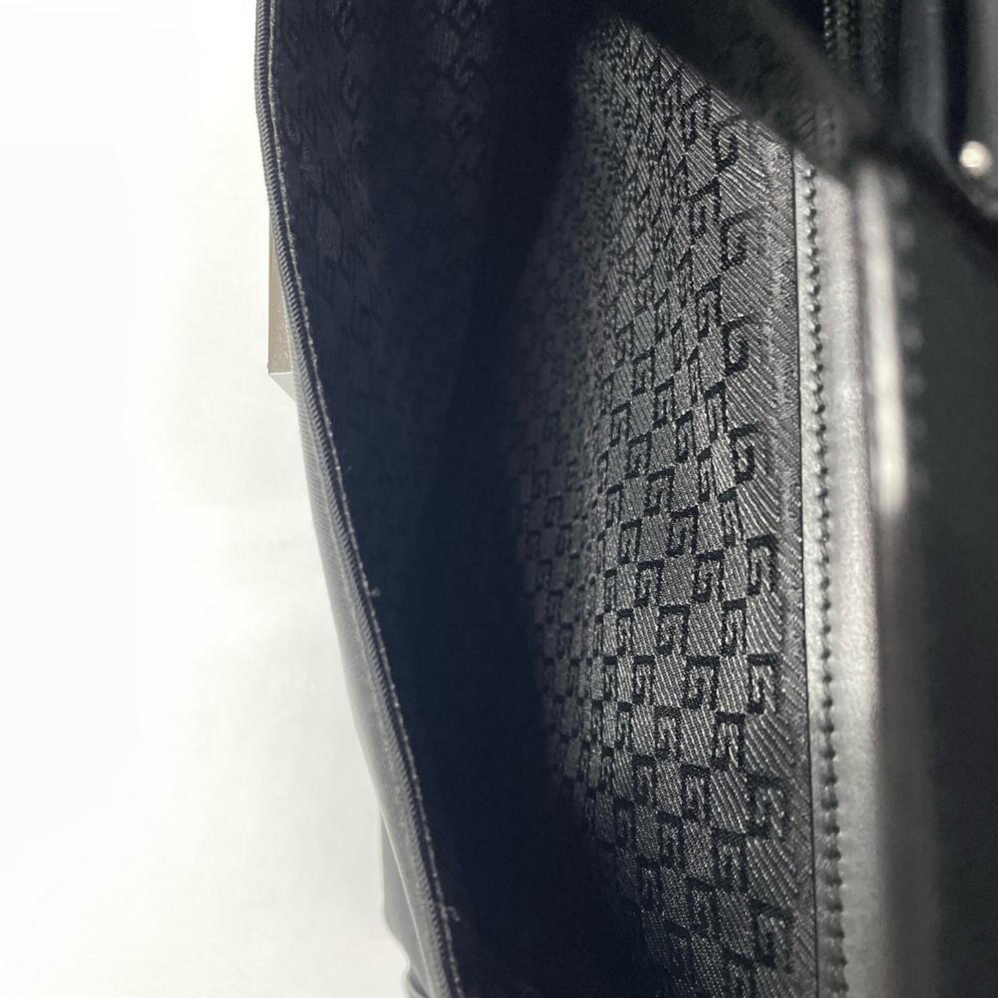 Gucci Black Nylon Leather Briefcase (Pre-Owned)