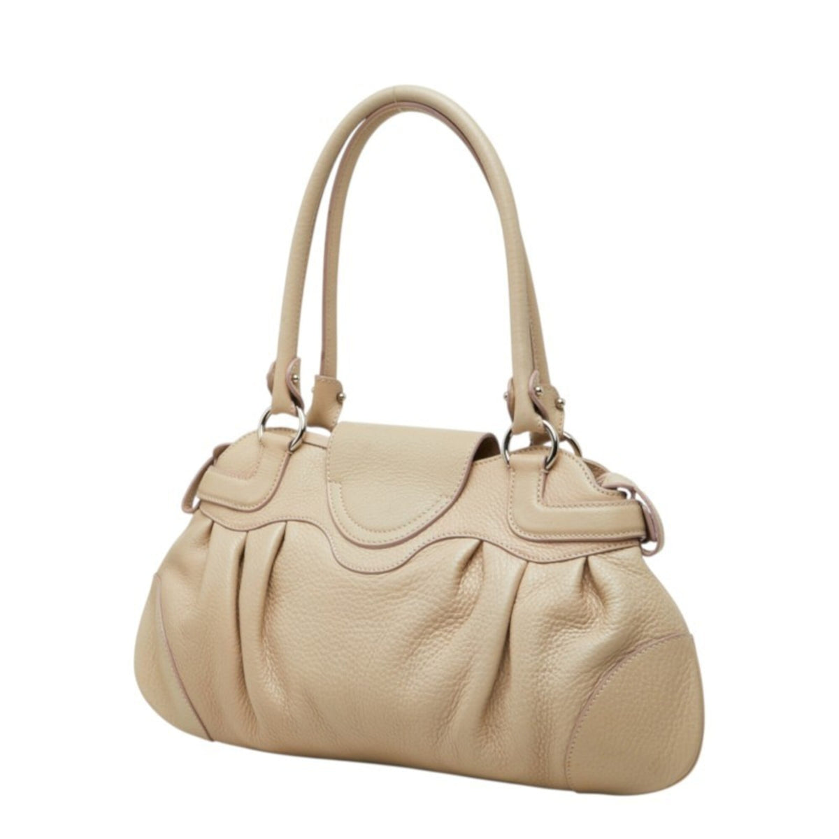 Salvatore Ferragamo Beige Leather Handbag Tote Bag (Pre-Owned)