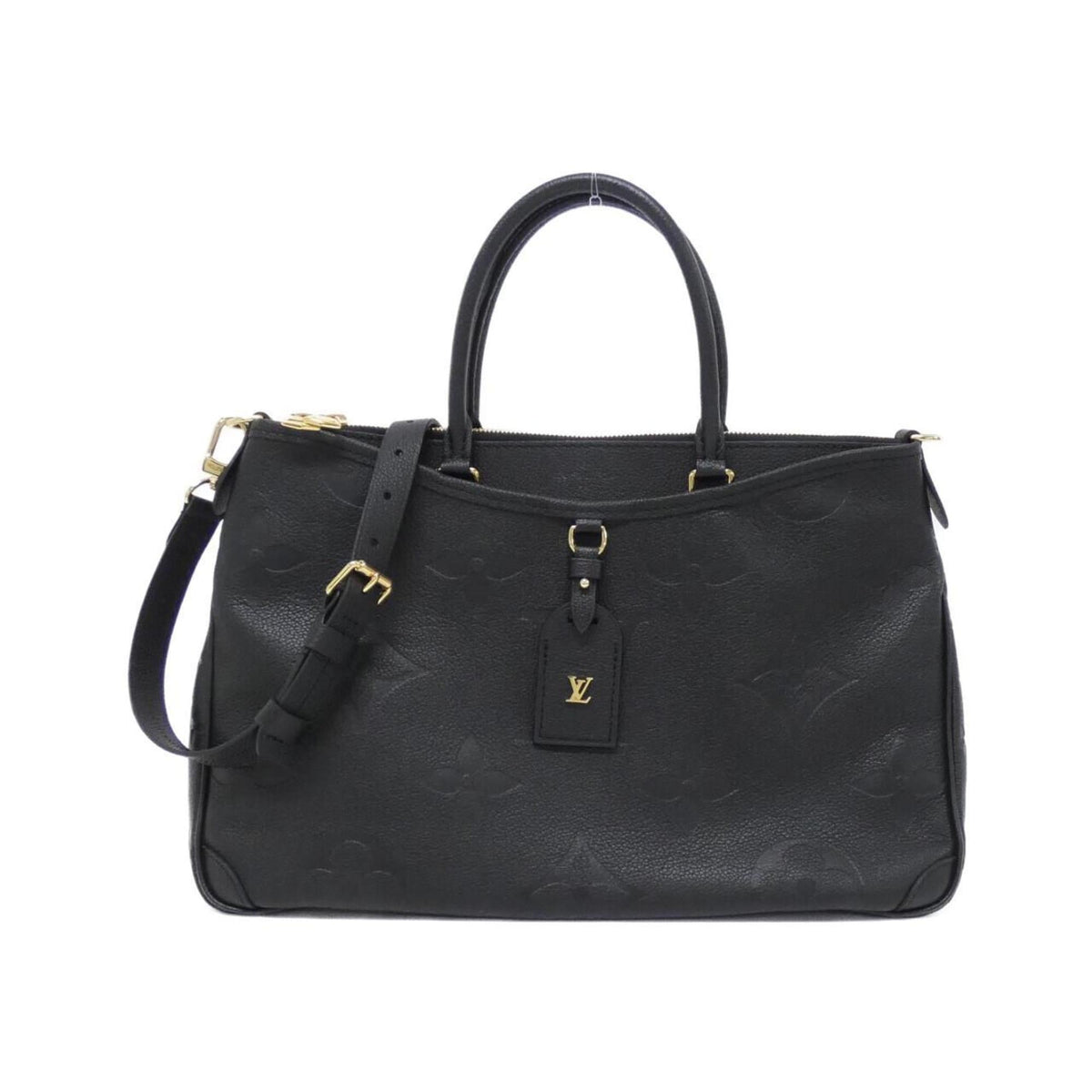 Louis Vuitton Black Leather Handbag (Pre-Owned)