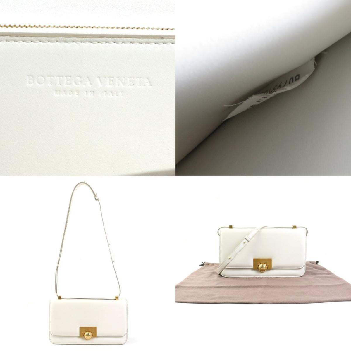 Bottega Veneta White Leather Shoulder Bag (Pre-Owned)
