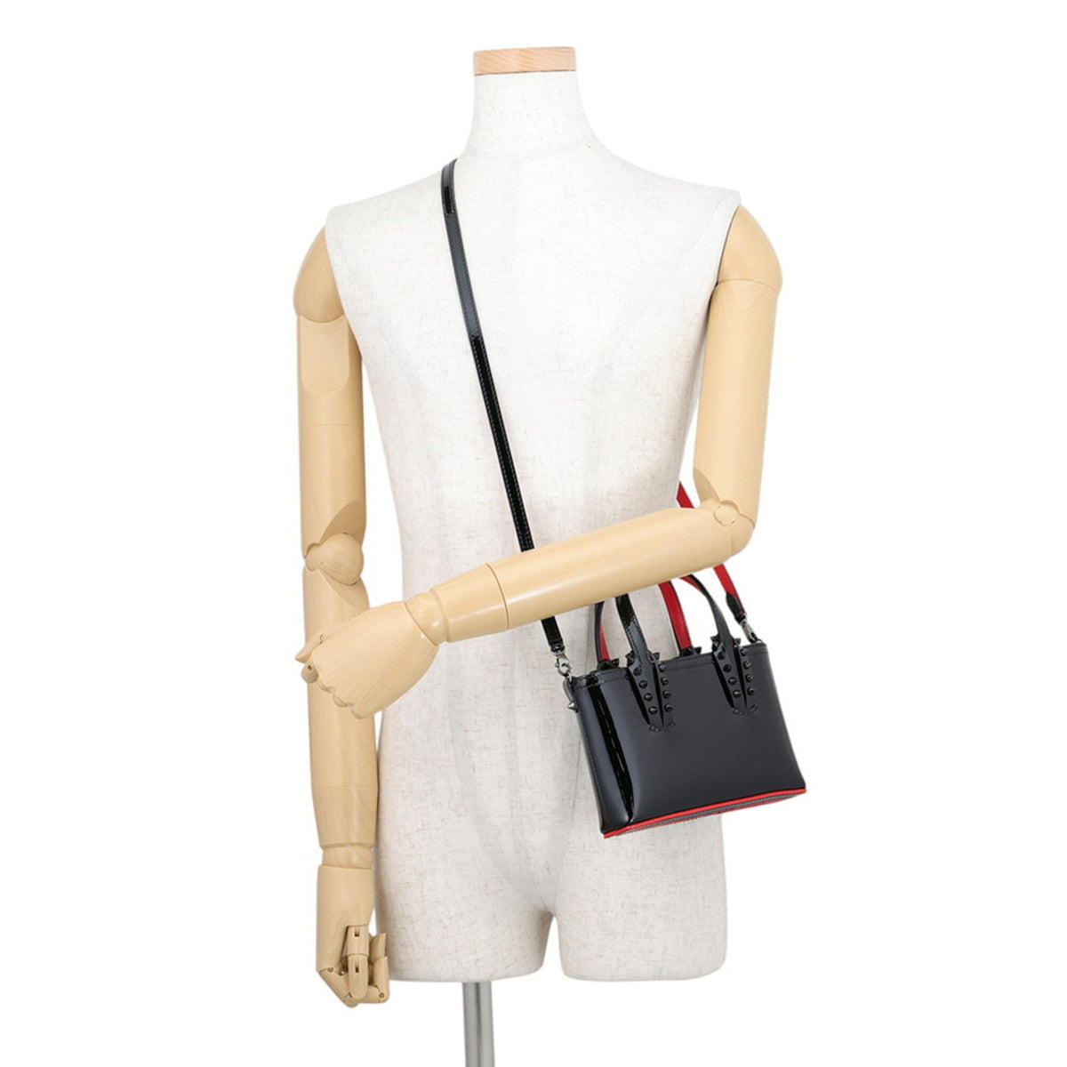 Christian Louboutin Black Leather Handbag Shoulder Bag (Pre-Owned)