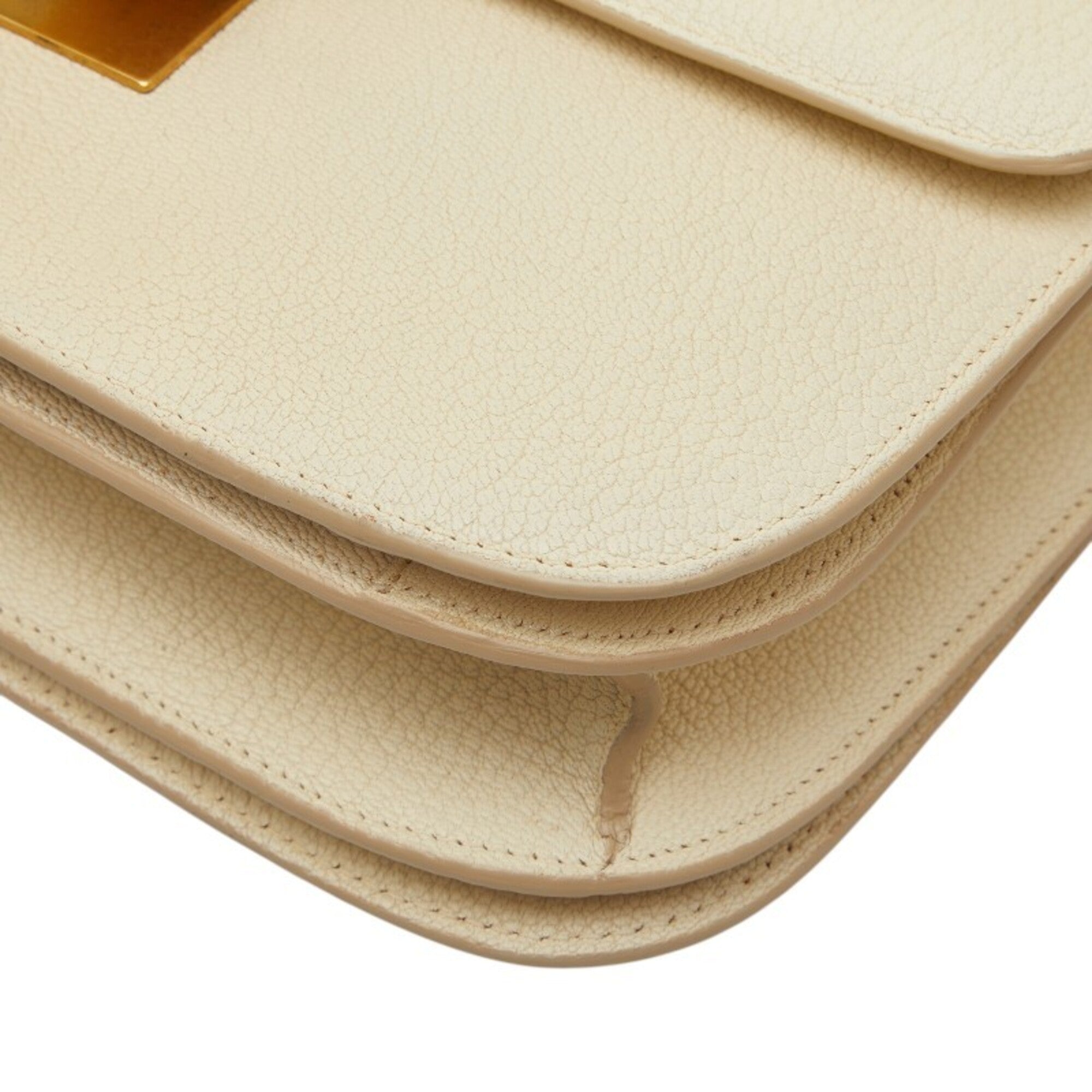 Celine Ivory Leather Shoulder Bag (Pre-Owned)