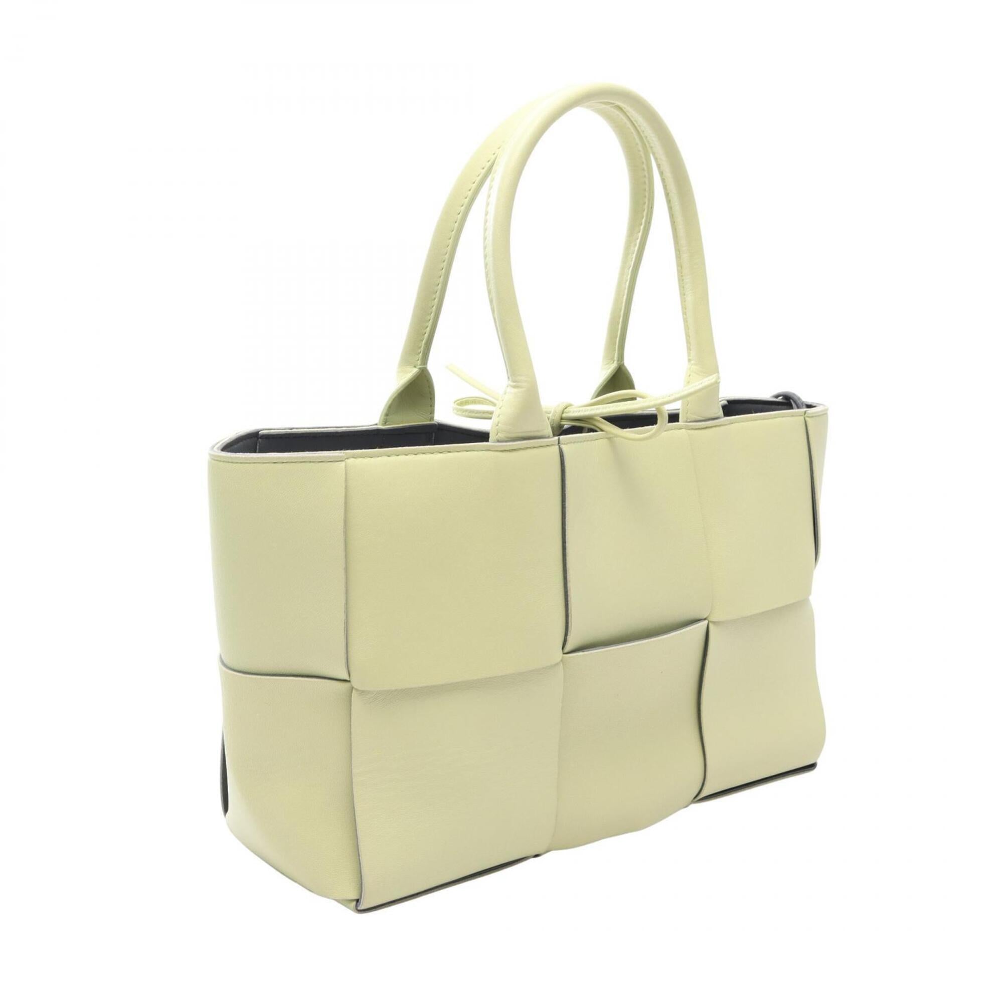 Bottega Veneta Yellow Leather Handbag Tote Bag (Pre-Owned)