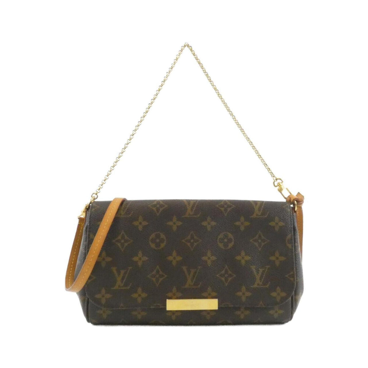 Louis Vuitton Marron Coated Canvas Shoulder Bag (Pre-Owned)
