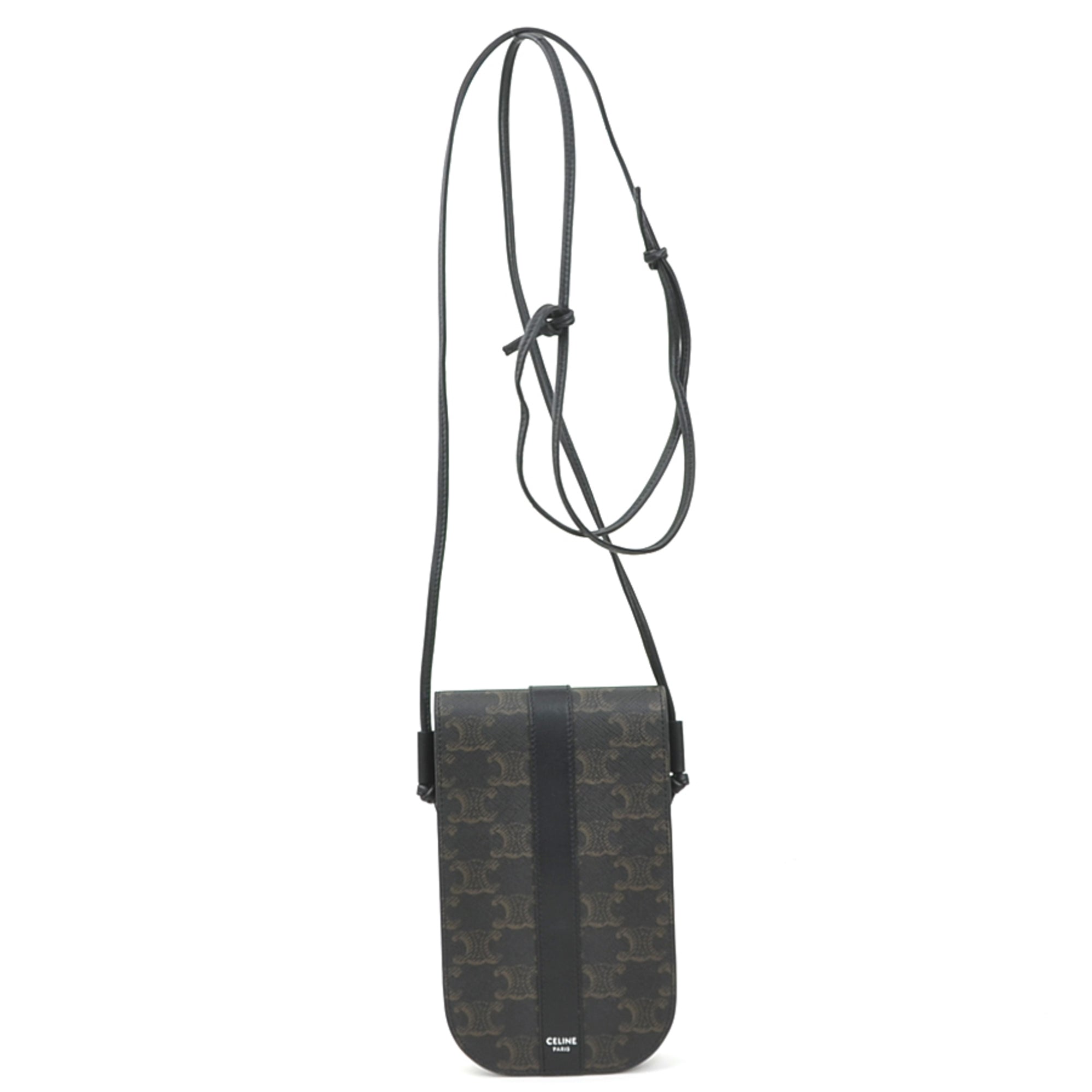 Celine Black Coated Canvas Shoulder Bag (Pre-Owned)