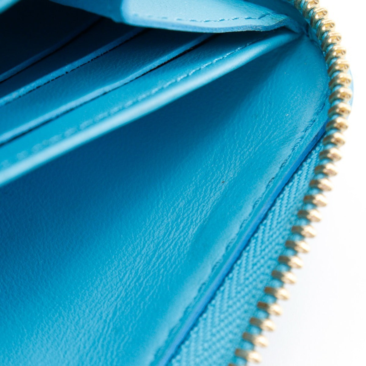 Louis Vuitton Blue Turquoise Leather Long Wallet (Bi-Fold) (Pre-Owned)