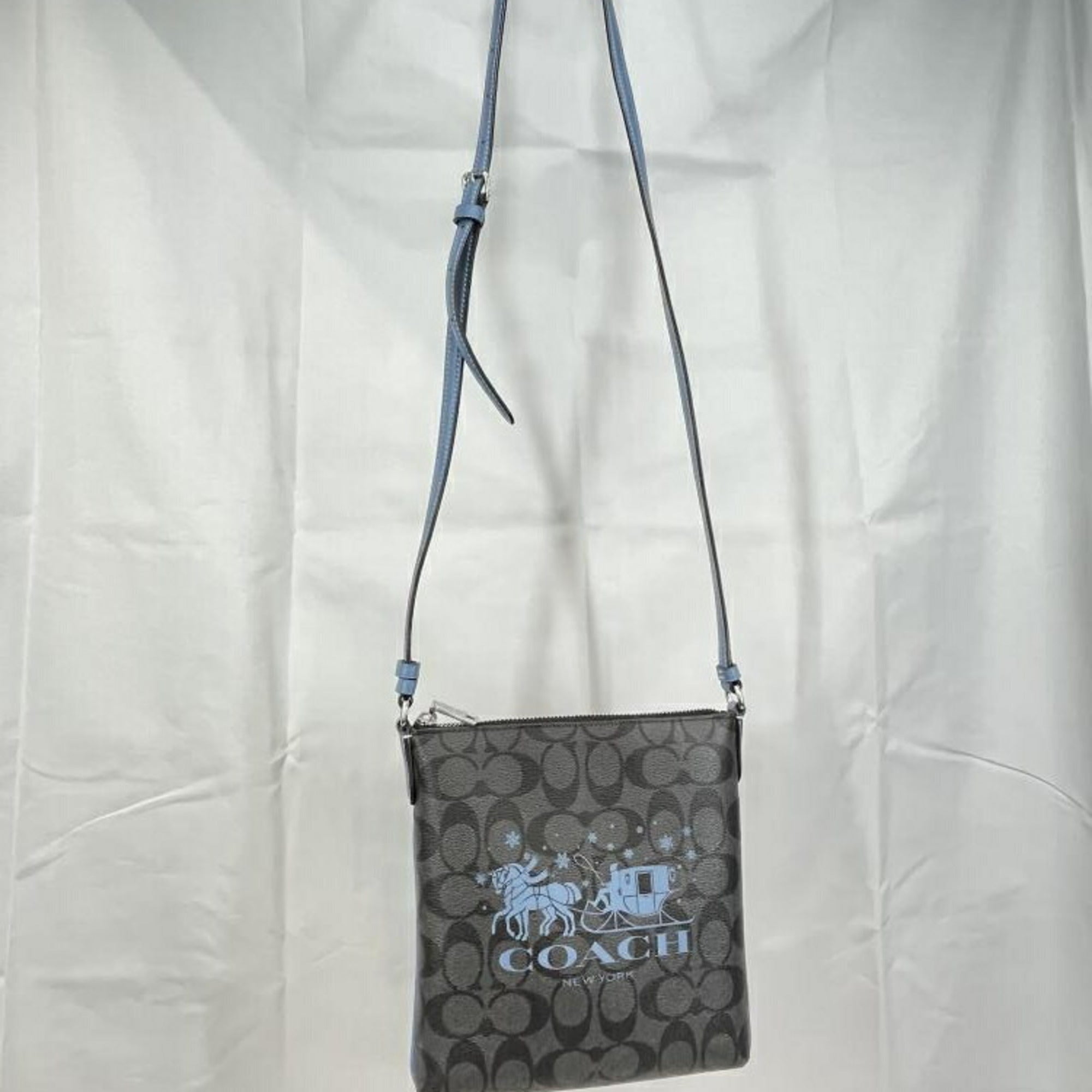 Coach Black Blue Shoulder Bag (Pre-Owned)