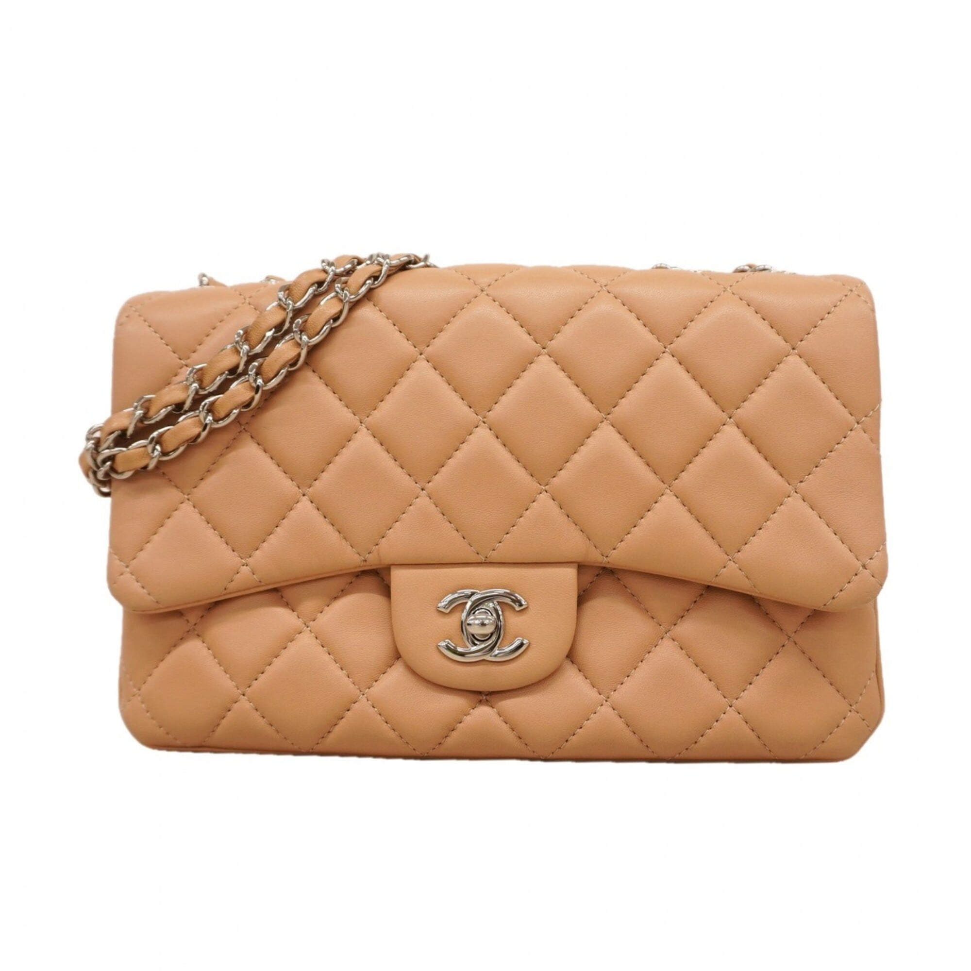 Chanel Beige Leather Shoulder Bag (Pre-Owned)
