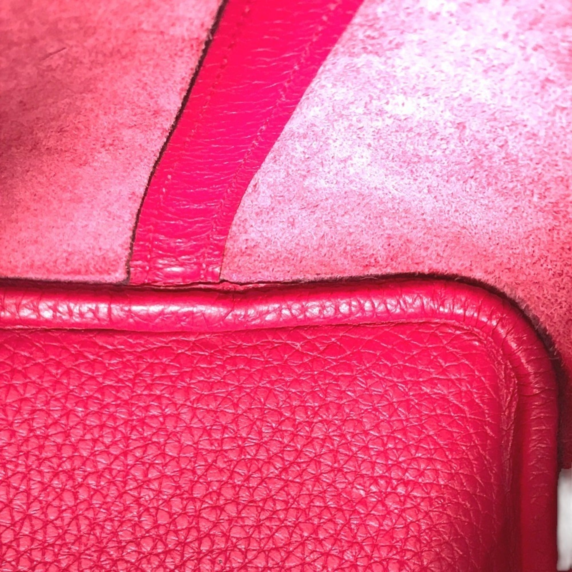 Hermes Pink Taurillon Clemence Leather Handbag (Pre-Owned)