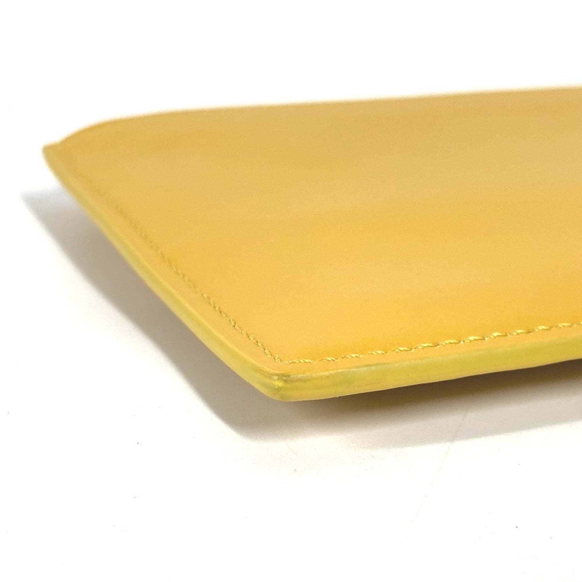 Fendi Yellow Leather Clutch Bag Pouch (Pre-Owned)
