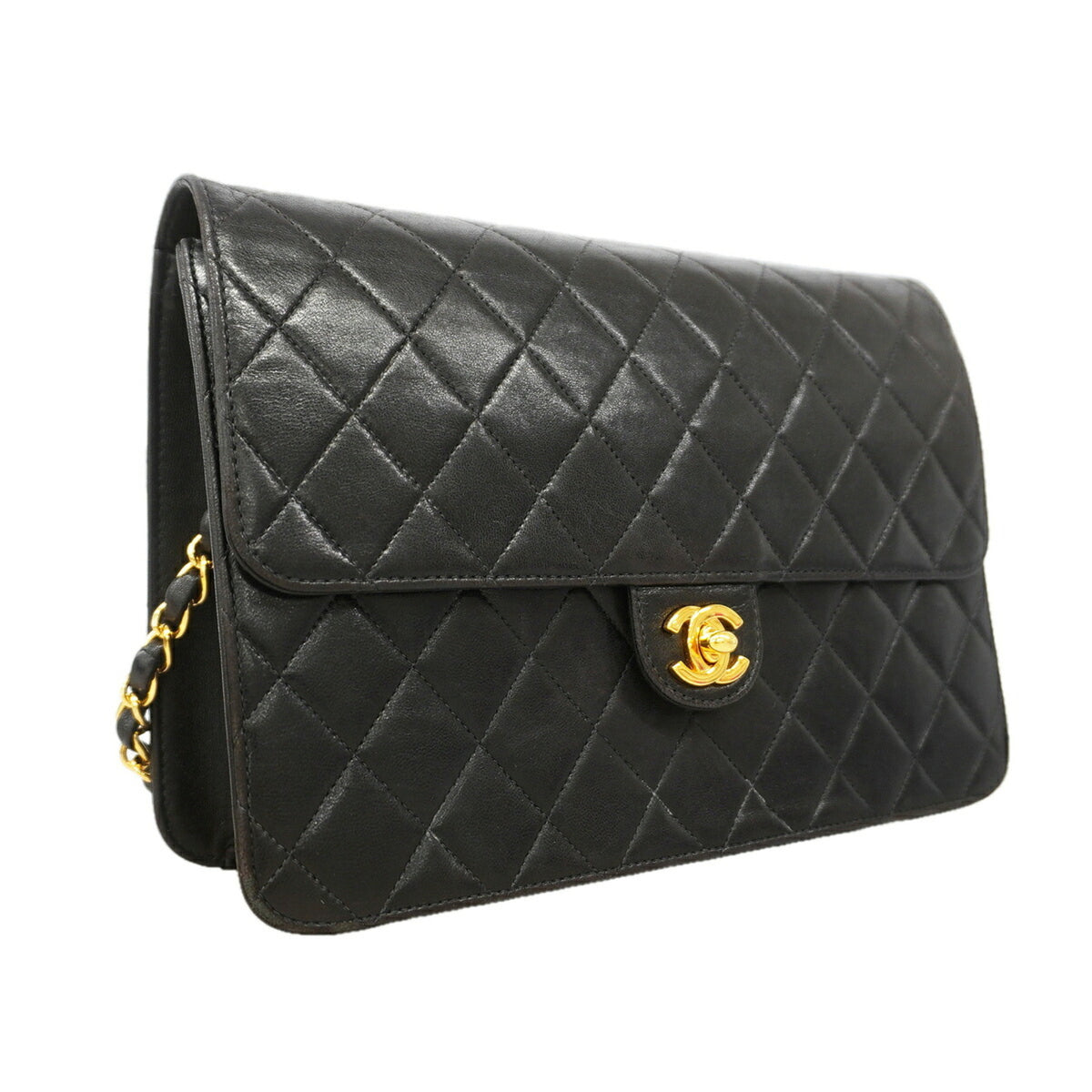 Chanel Black Leather Shoulder Bag (Pre-Owned)