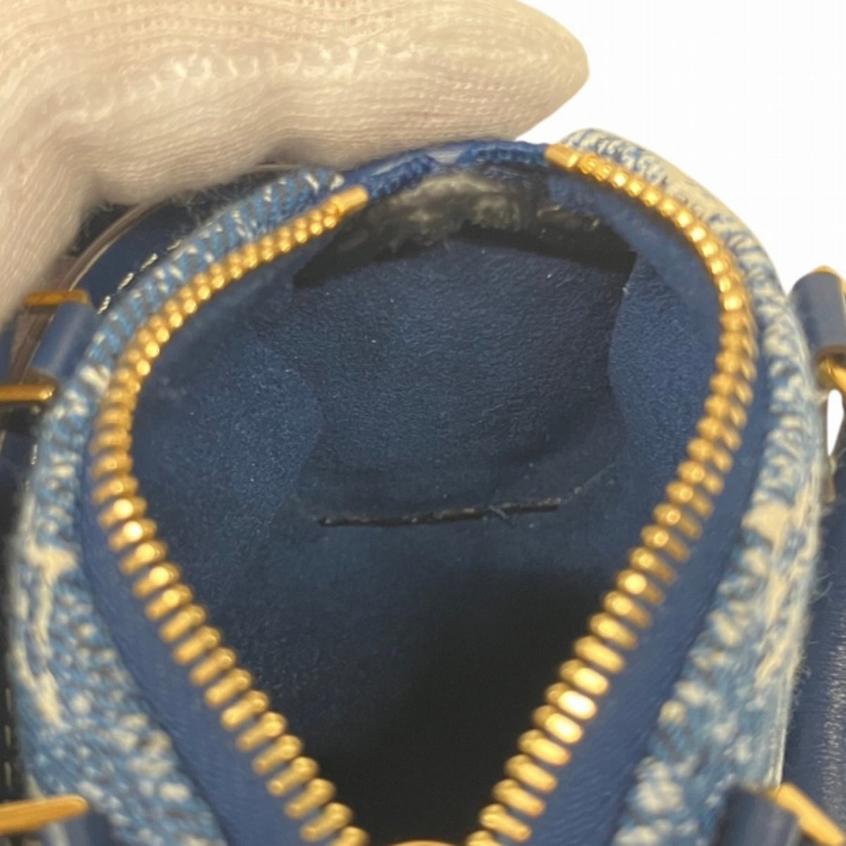 Louis Vuitton Blue Monogram Canvas Handbag Shoulder Bag (Pre-Owned)
