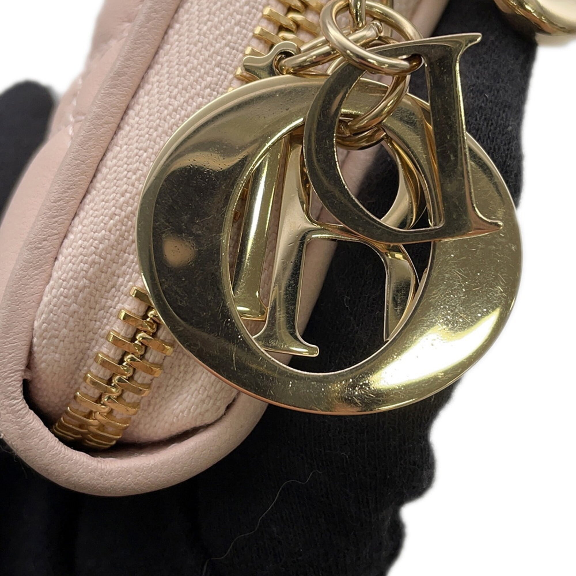 Christian Dior Pink Leather Long Wallet (Bi-Fold) (Pre-Owned)