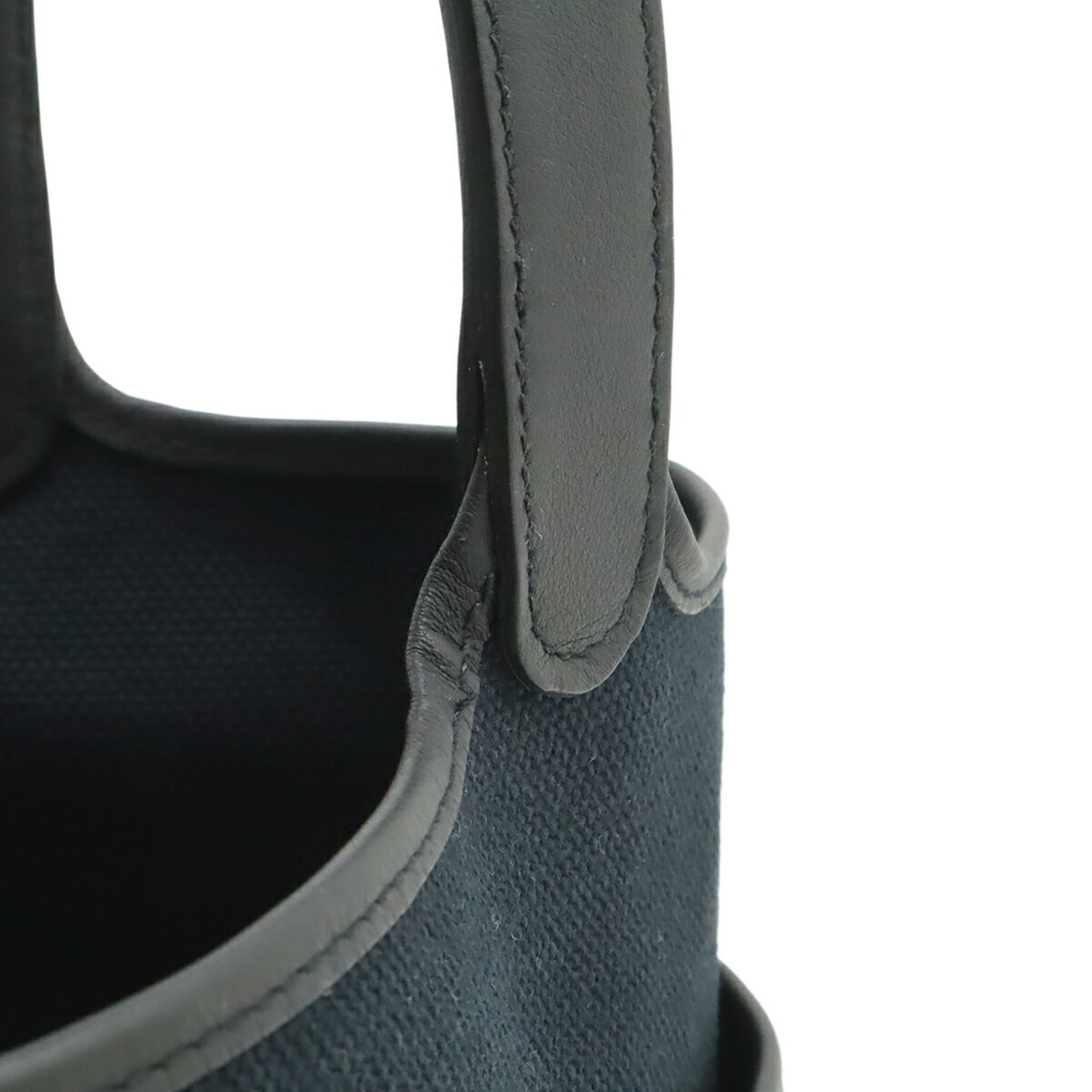 Hermes Picotin Black Swift Leather Handbag Tote Bag (Pre-Owned)
