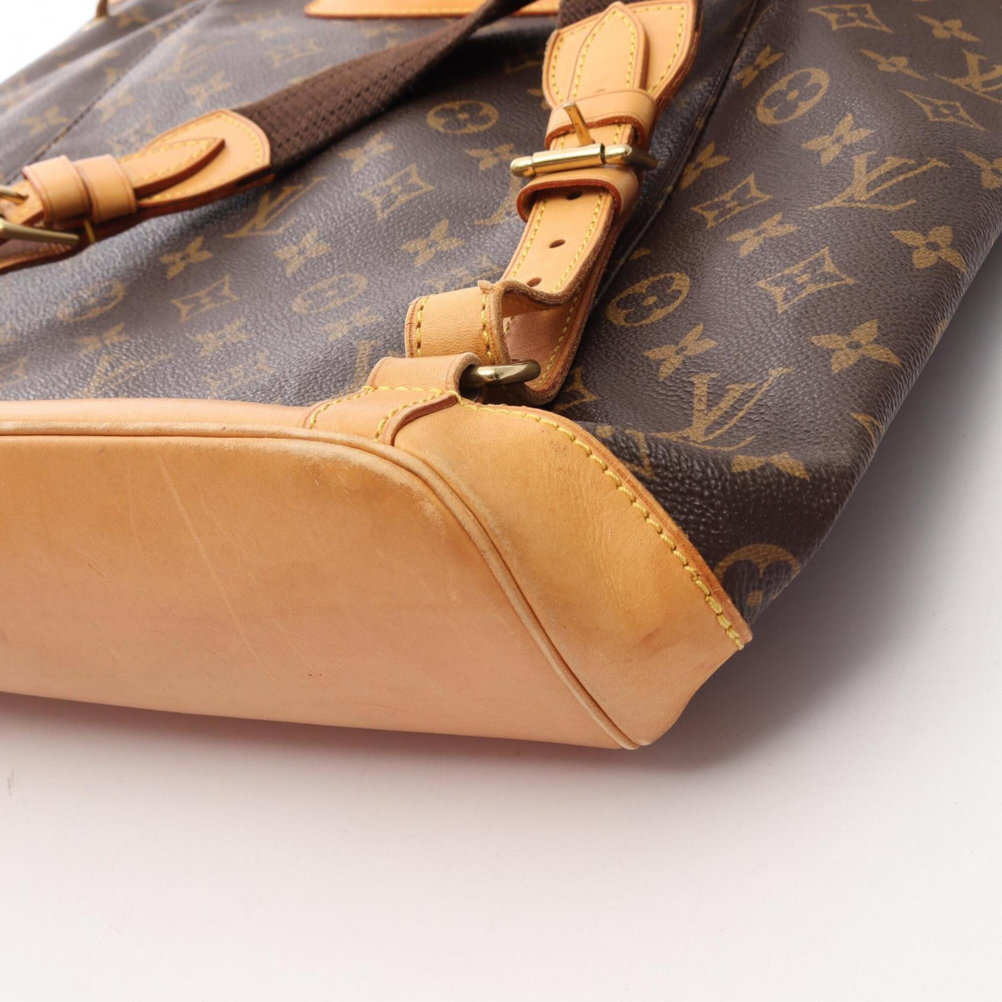 Louis Vuitton Brown Pvc Leather Backpack Handbag (Pre-Owned)