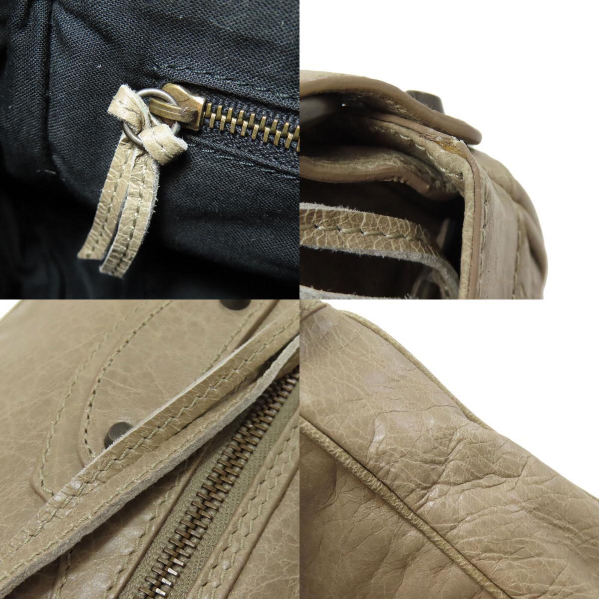 Balenciaga Hip Grayish Leather Shoulder Bag (Pre-Owned)