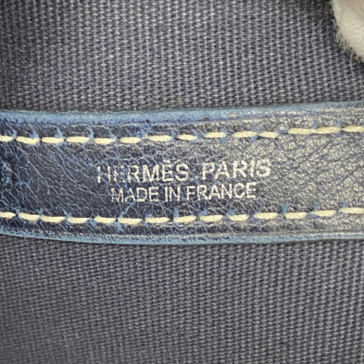 Hermes Navy Toile Officier Tote Bag (Pre-Owned)