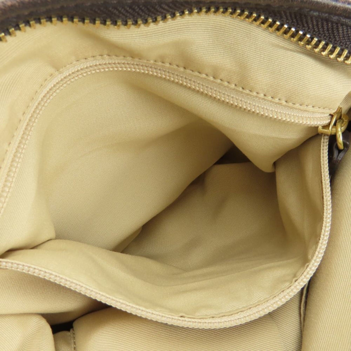 Coach Signature Beige Dark Brown Canvas Leather Shoulder Bag (Pre-Owned)