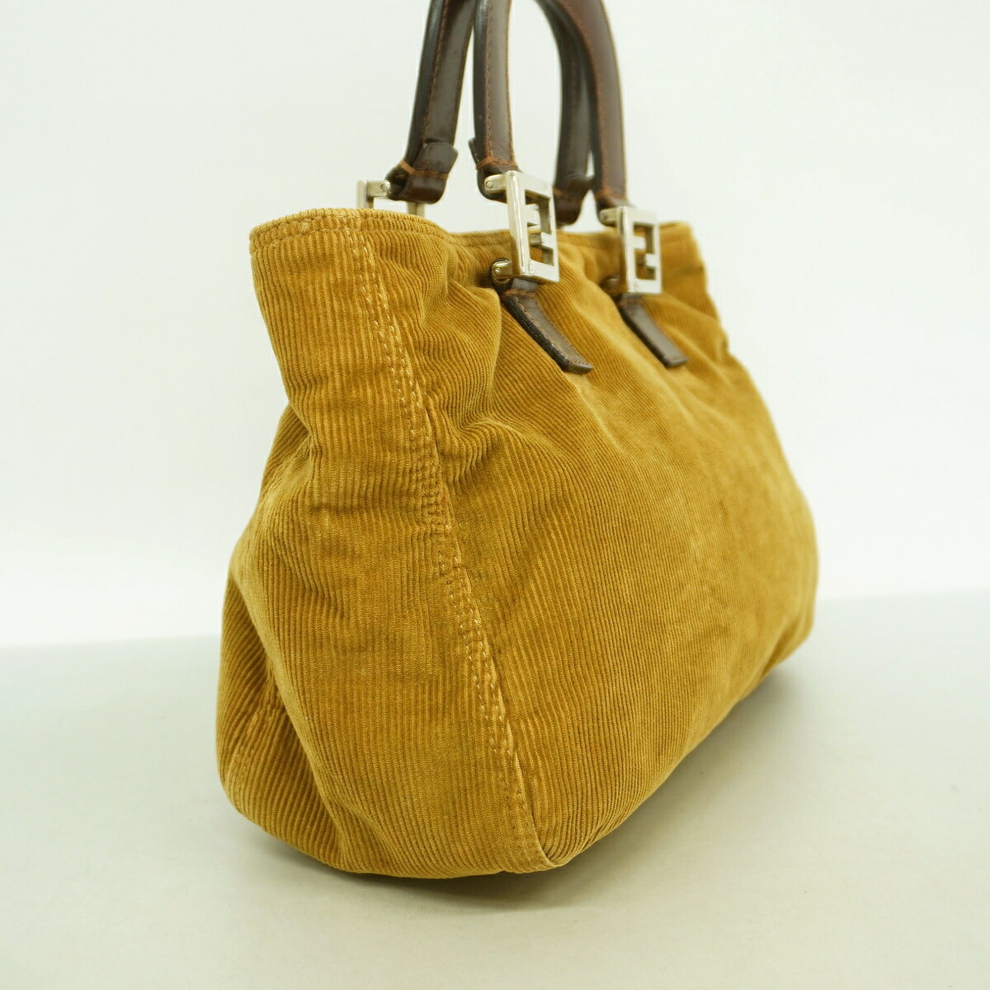 Fendi Ochre Cord Handbag (Pre-Owned)