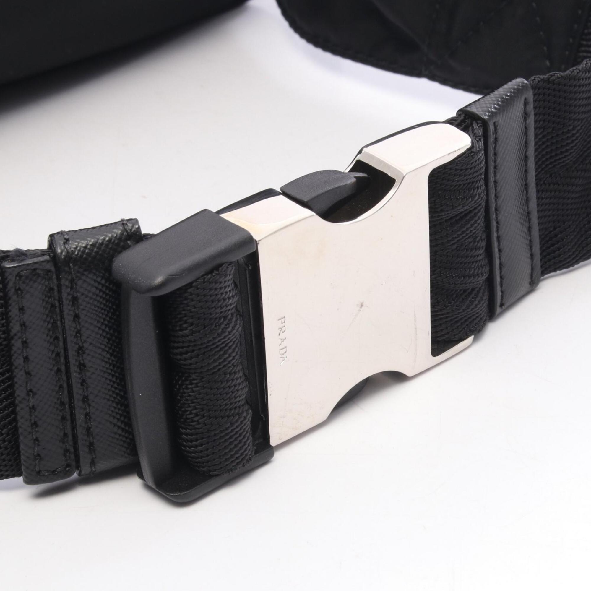 Prada Black Tessuto Leather Fanny Pack (Pre-Owned)