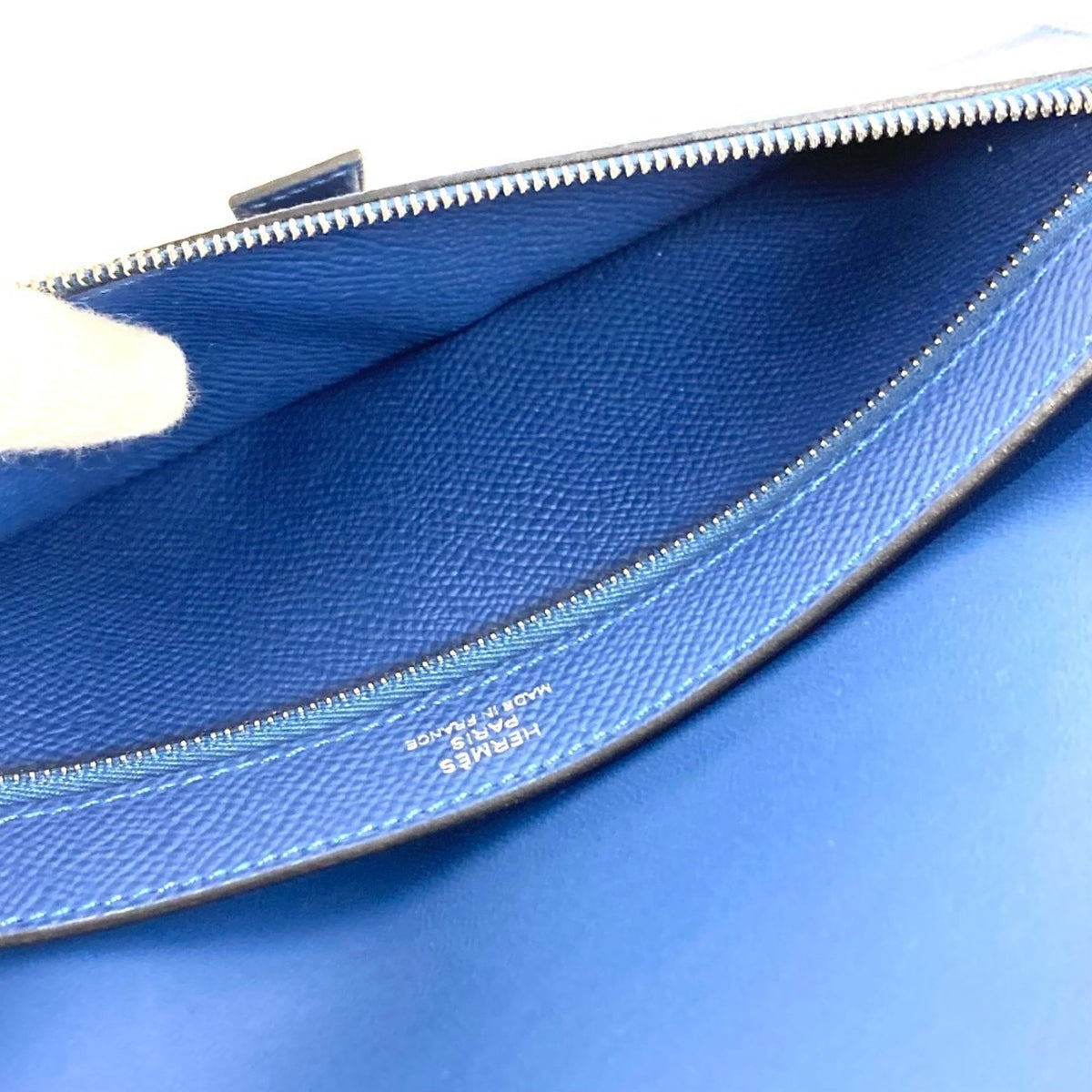 Hermes Blue Epsom Leather Long Wallet (Bi-Fold) (Pre-Owned)