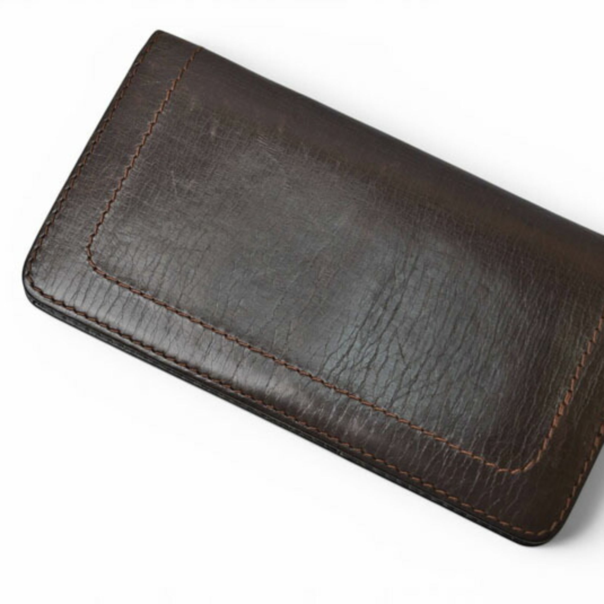 Louis Vuitton Utah Coffee Dark Brown Utah Leather Long Wallet (Bi-Fold) (Pre-Owned)