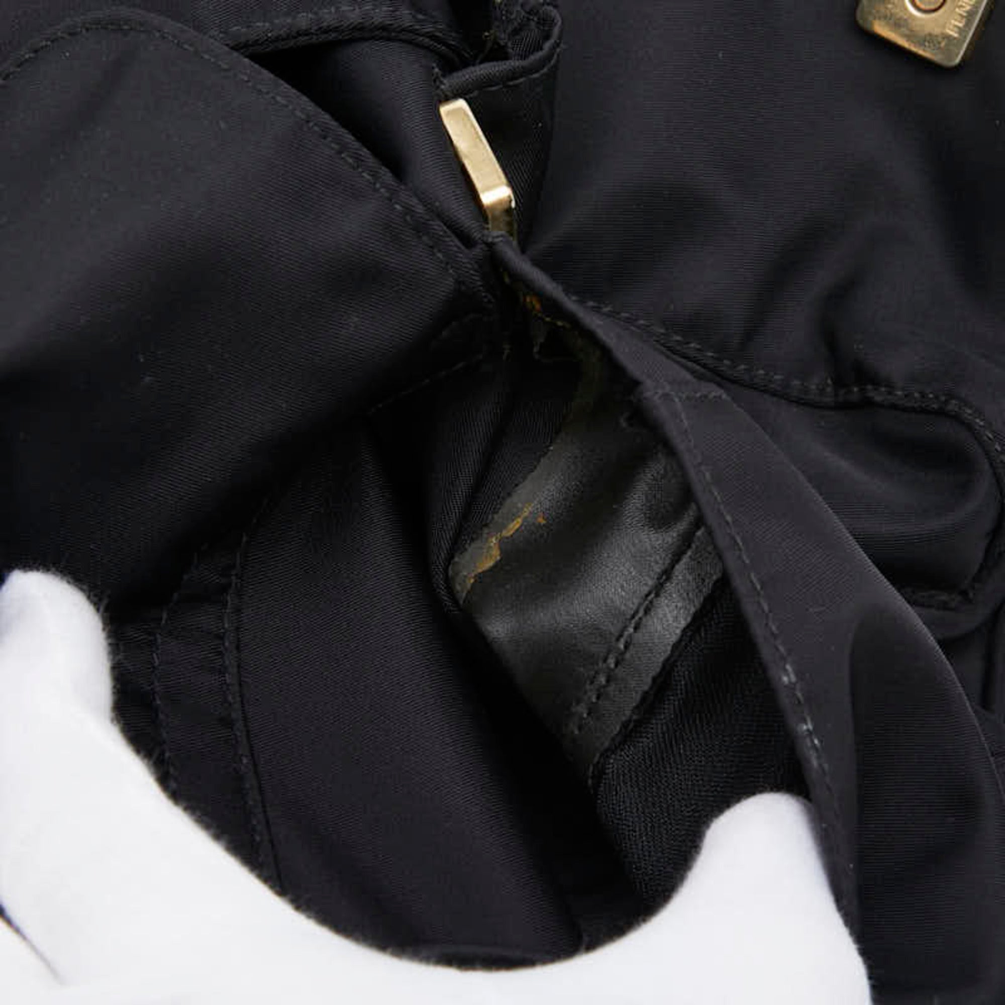 Fendi Black Nylon Leather Backpack (Pre-Owned)