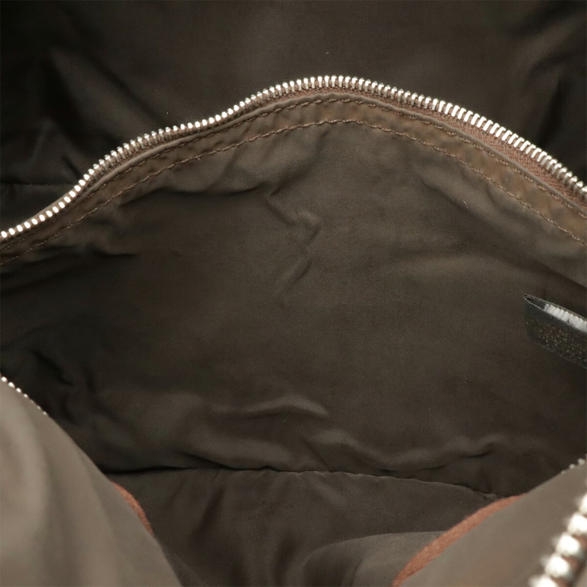 Hermes Dark Brown Nylon Handbag Tote Bag (Pre-Owned)
