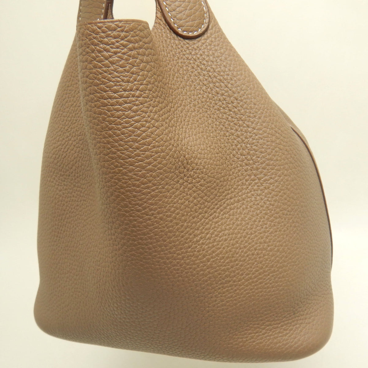 Hermes Picotin Etoupe Gray Taurillon Clemence Leather Handbag (Pre-Owned)