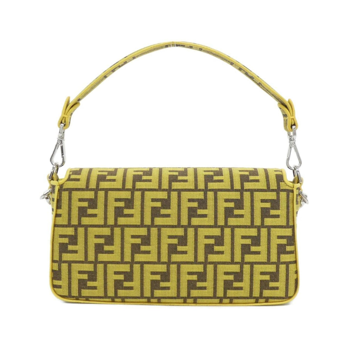 Fendi Yellow Canvas Shoulder Bag (Pre-Owned)