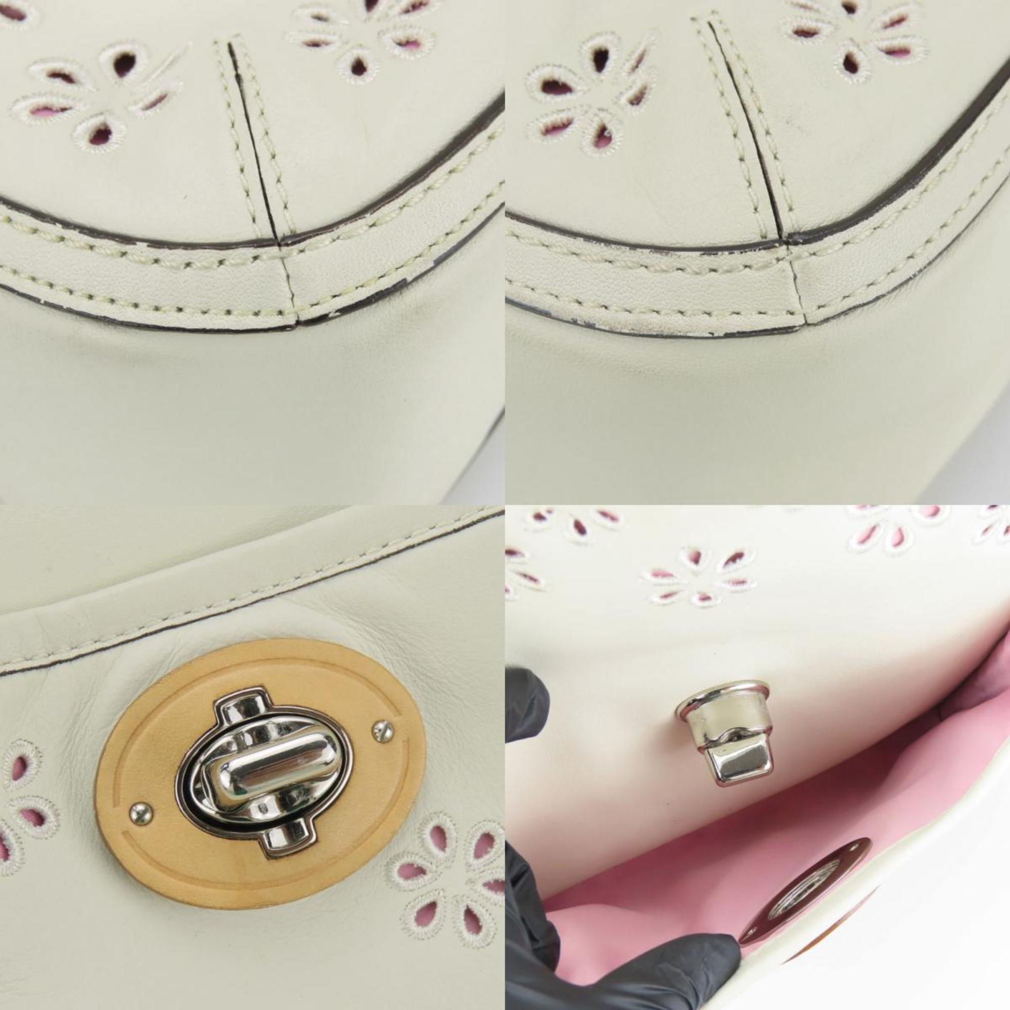 Coach White Leather Tote Bag (Pre-Owned)