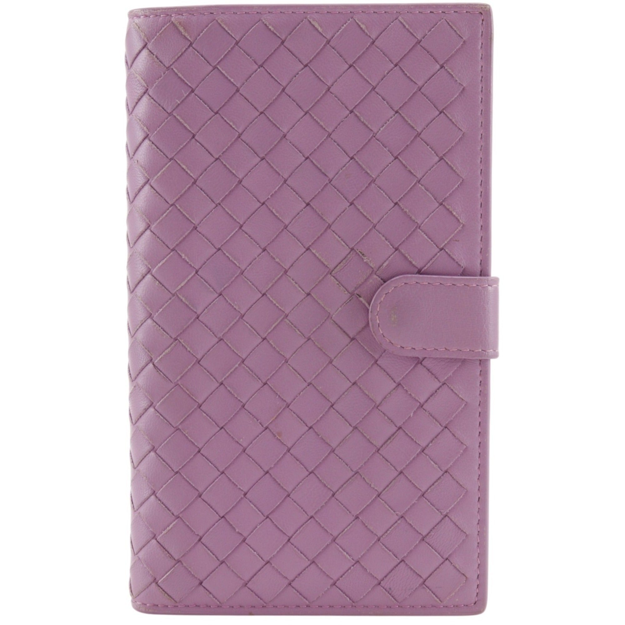 Bottega Veneta Pink Leather Long Wallet (Bi-Fold) (Pre-Owned)
