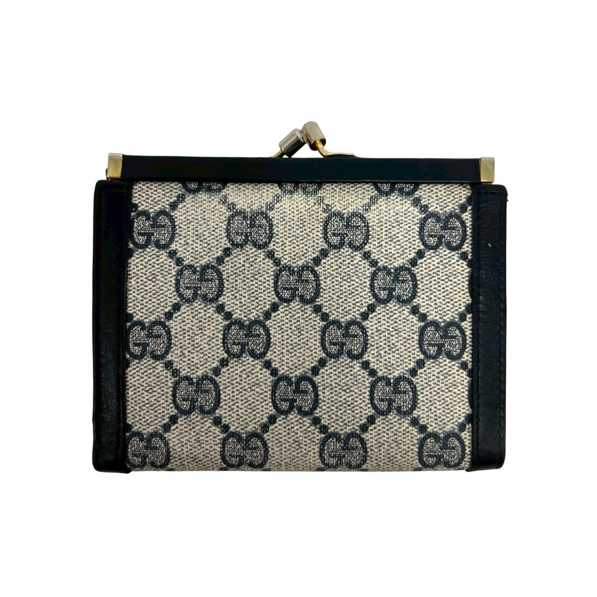 Gucci Navy Leather Pvc Wallet (Bi-Fold) (Pre-Owned)