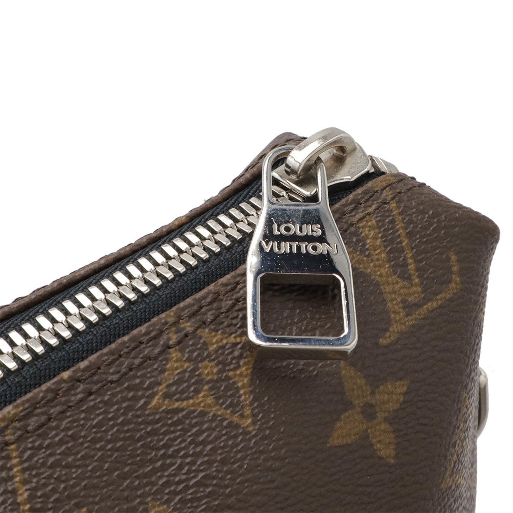 Louis Vuitton Black Brown Monogram Monogram Leather Shoulder Bag Tote Bag (Pre-Owned)