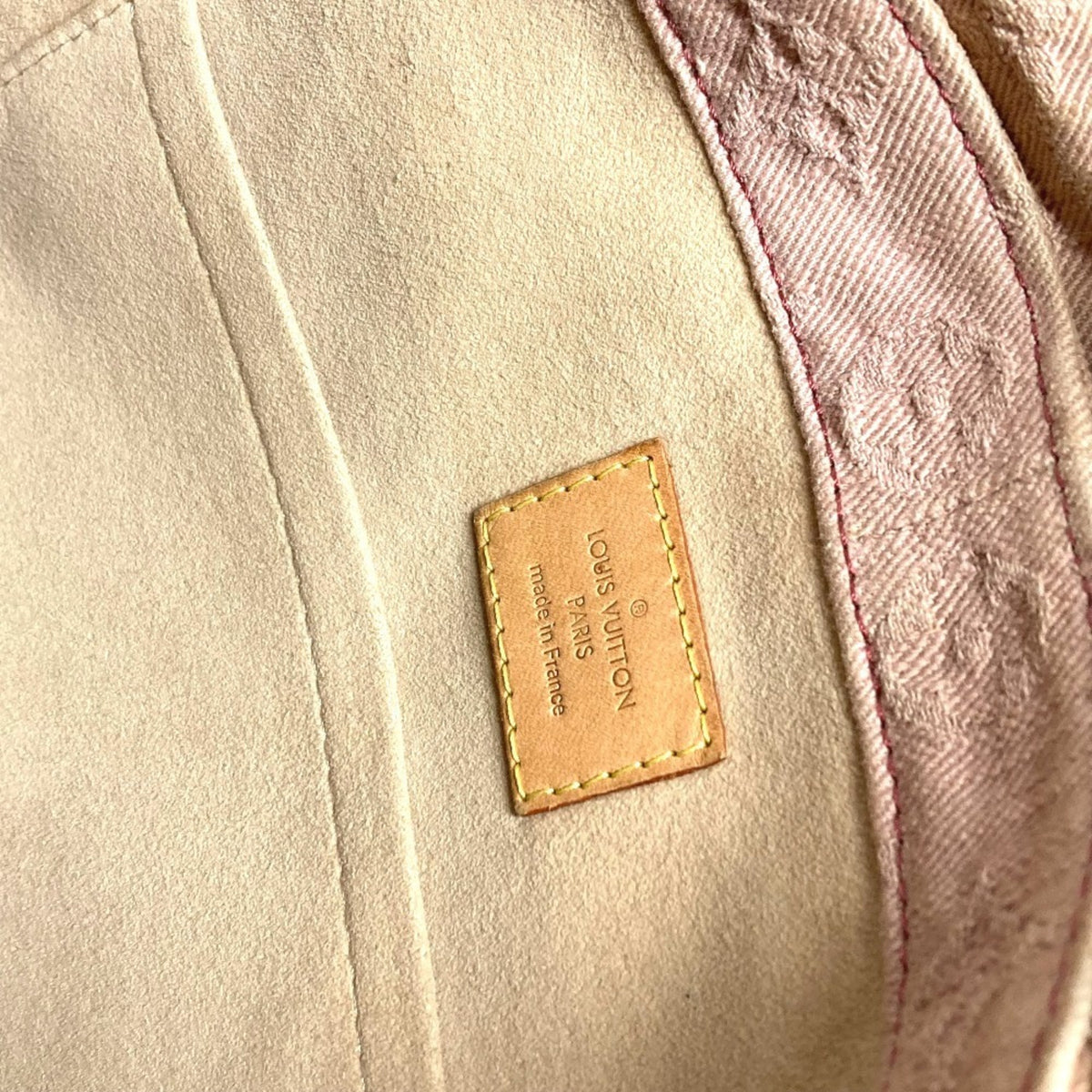 Louis Vuitton Monogram Denim Pink Rouge Fauviste Monogram Denim Shoulder Bag (Pre-Owned)