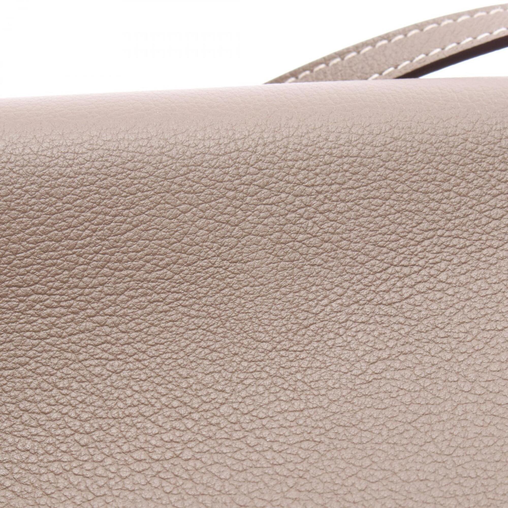 Hermes Gray Evercalf Leather Leather Handbag Shoulder Bag (Pre-Owned)