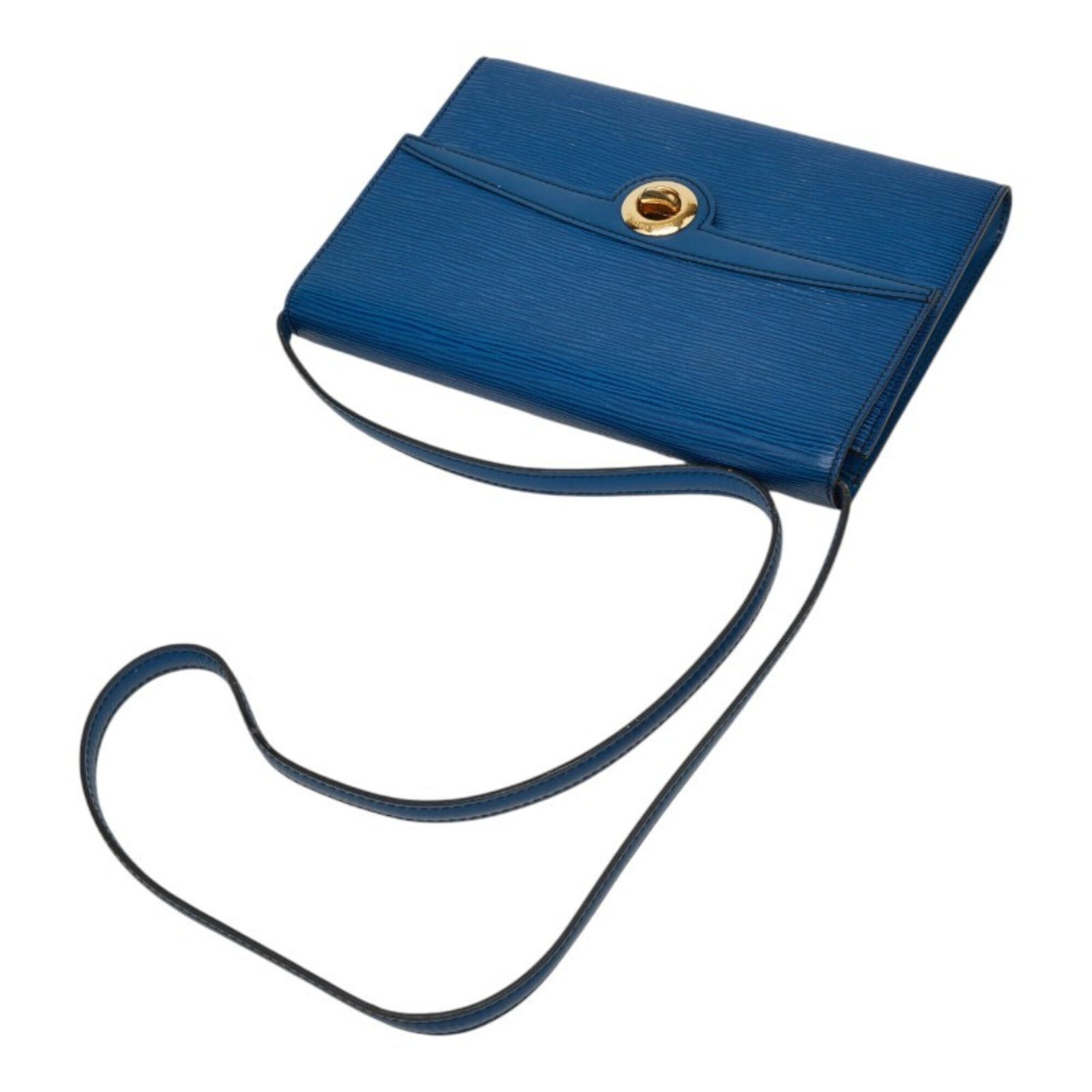 Louis Vuitton Epi Toledo Blue Leather Pochette Shoulder Bag (Pre-Owned)