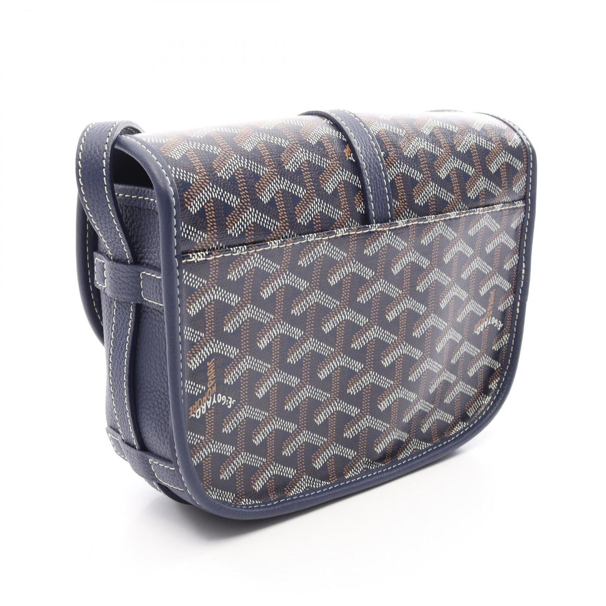 Goyard Multi-Color Navy Coated Canvas Leather Handbag Shoulder Bag (Pre-Owned)