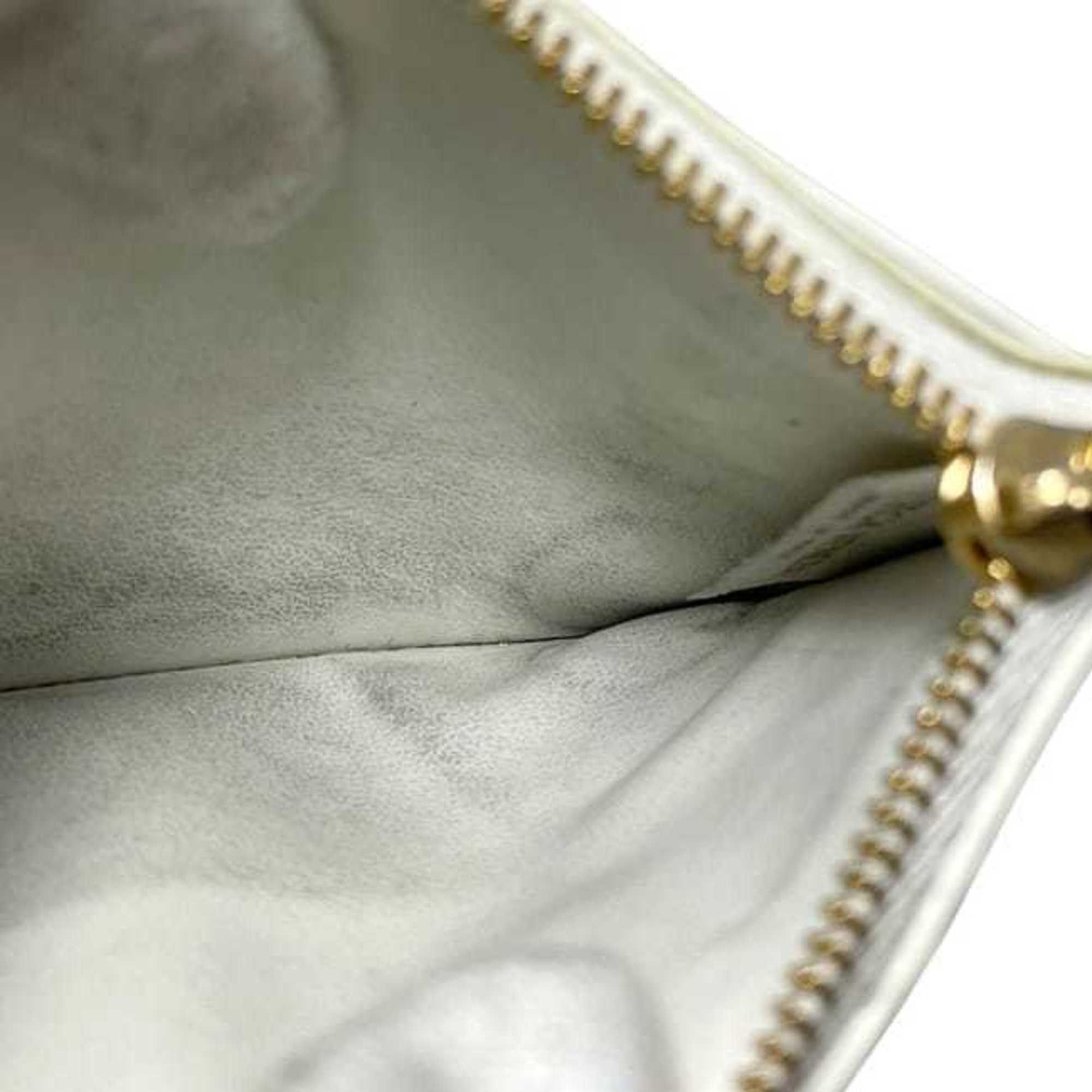 Bottega Veneta White Leather Coin Purse/Coin Case (Pre-Owned)