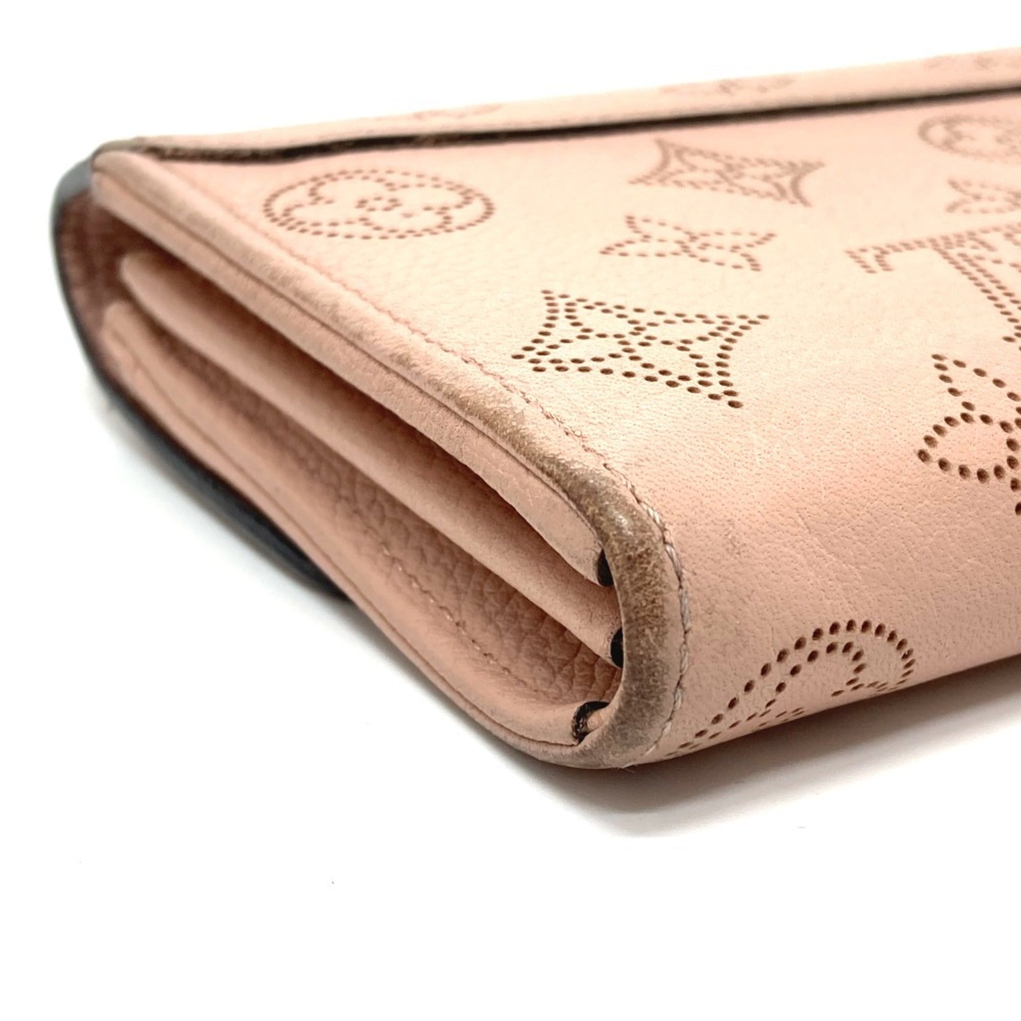 Louis Vuitton Magnolia Pink Mahina Leather Long Wallet (Bi-Fold) (Pre-Owned)