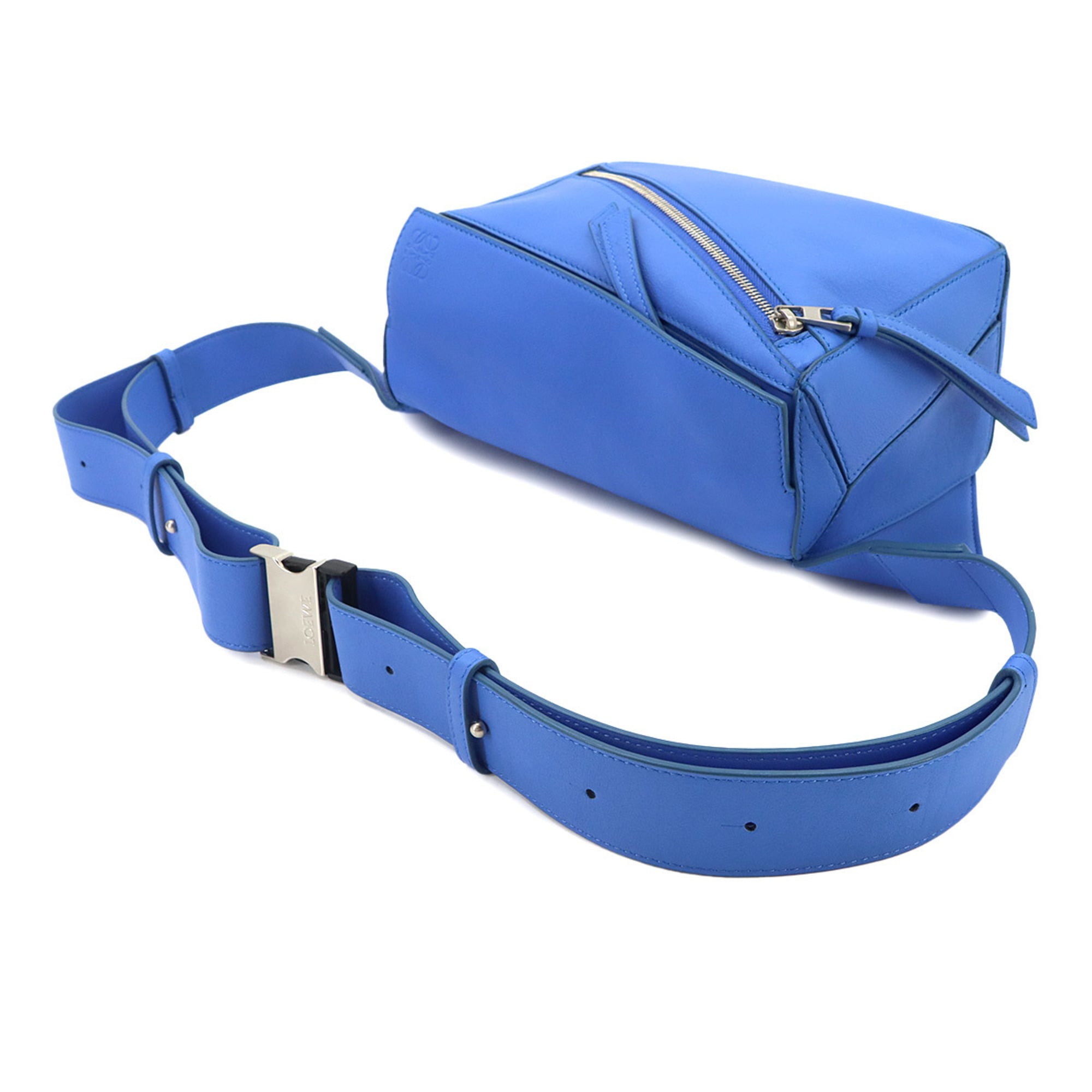 Loewe Blue Leather Handbag Sling Bag (Pre-Owned)