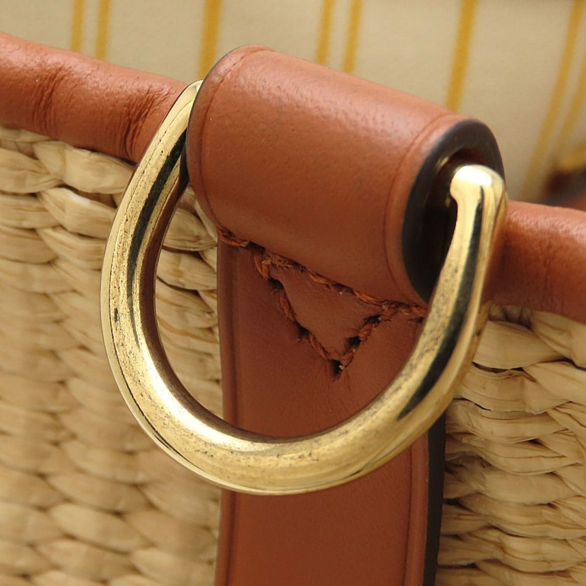 Louis Vuitton Brown Natural Raffia Leather Shoulder Bag (Pre-Owned)