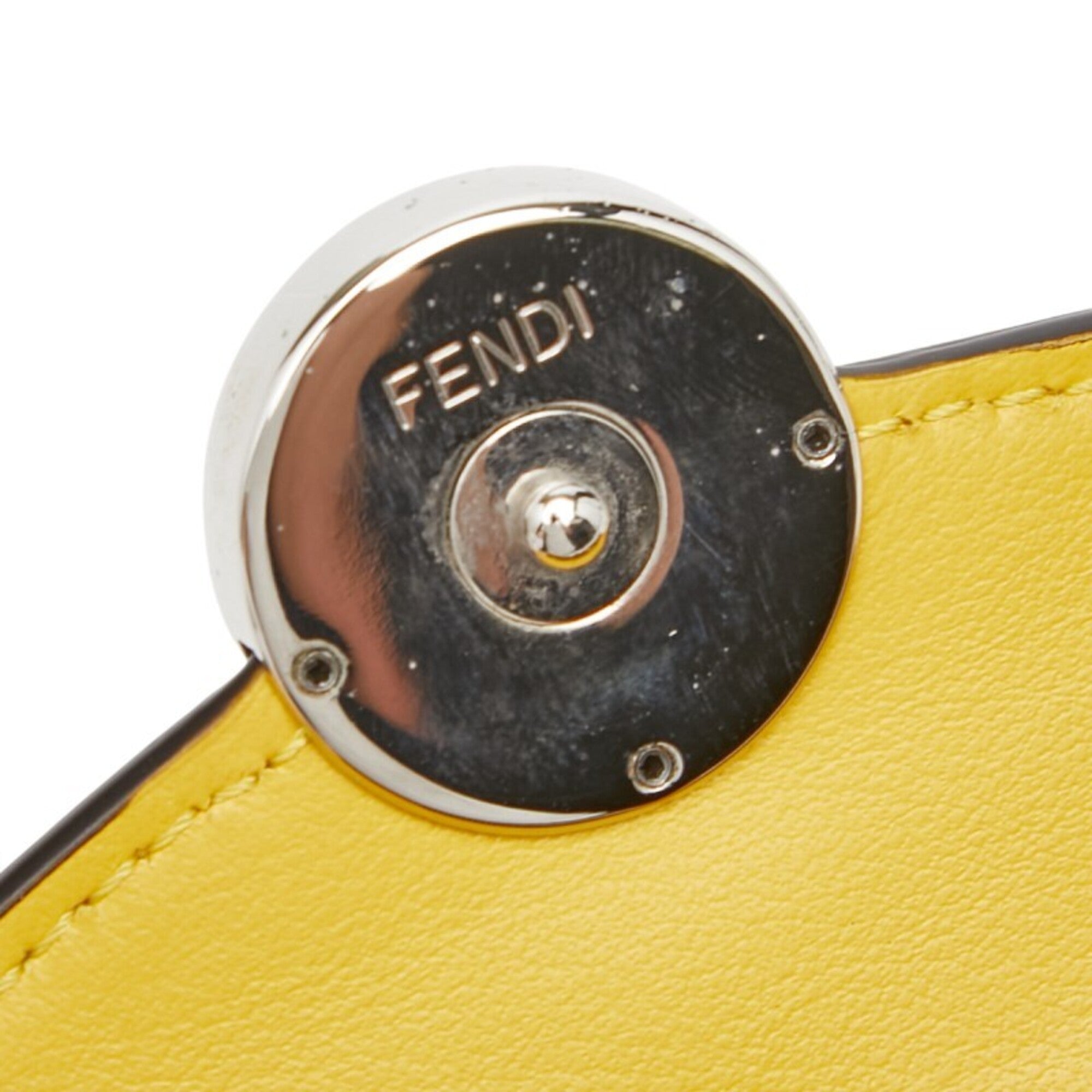 Fendi Brown Yellow Leather Long Wallet (Bi-Fold) (Pre-Owned)